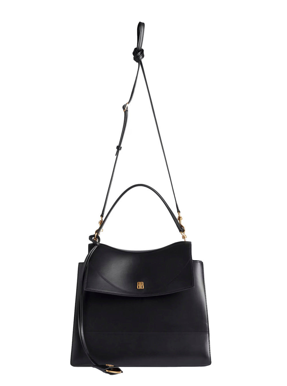 Balenciaga Women 'Nano' Black Medium Handbag With Adjustable And Removable Shoulder Strap And Emboss - 4