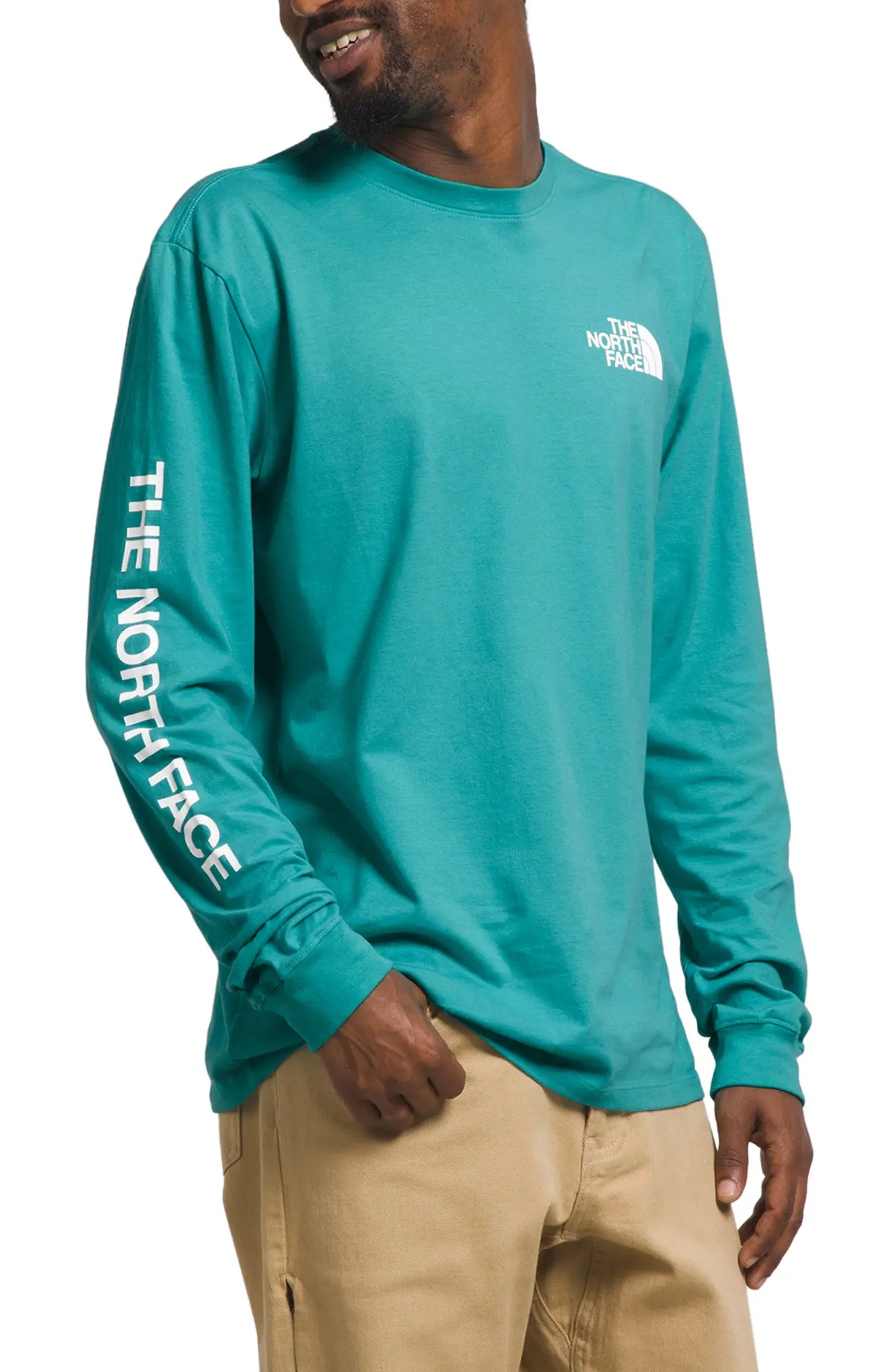 Hit Long Sleeve Graphic Tee in Apres Blue/Tnf White - 3