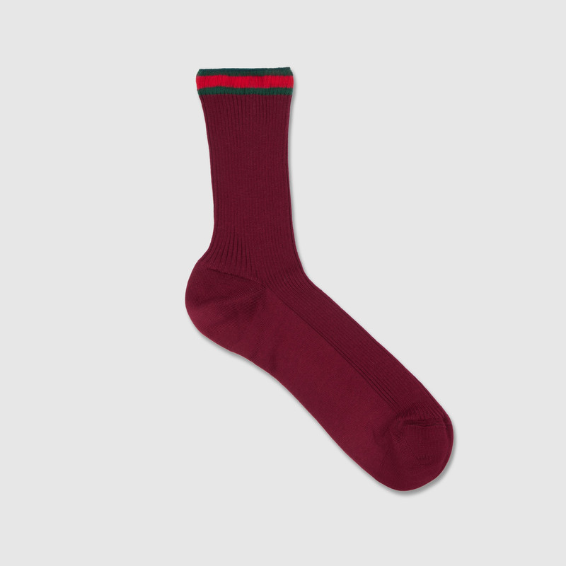Ribbed cotton socks with Web 1