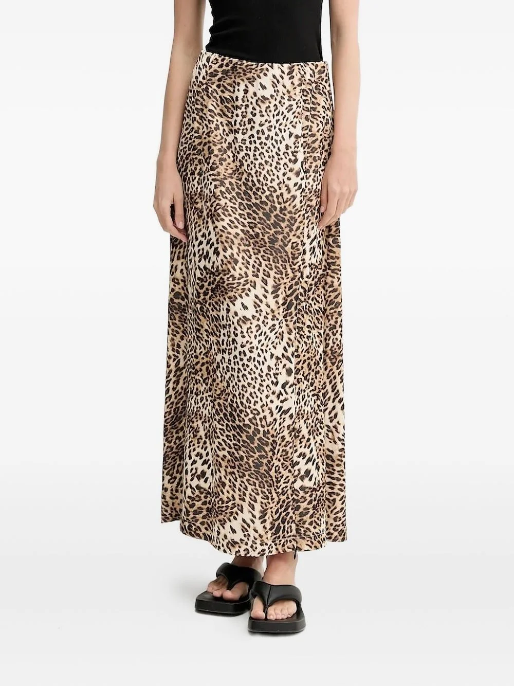 GZleelo leopard-print midi skirt - 1
