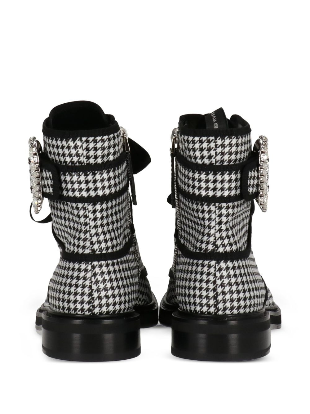 houndstooth buckle boots - 3