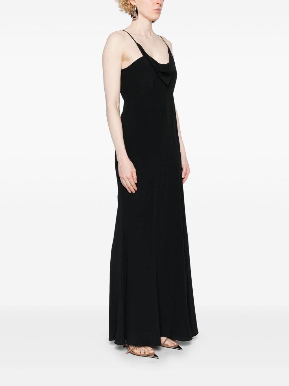 Kapri cowl-neck crepe maxi dress - 3
