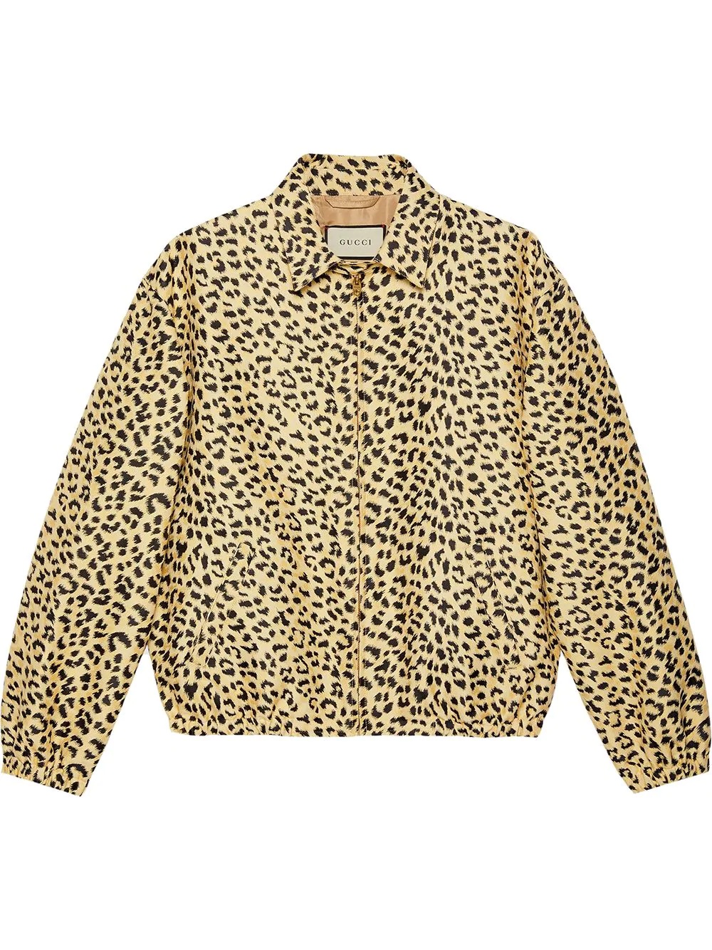 leopard-pattern jacquard jacket - 1