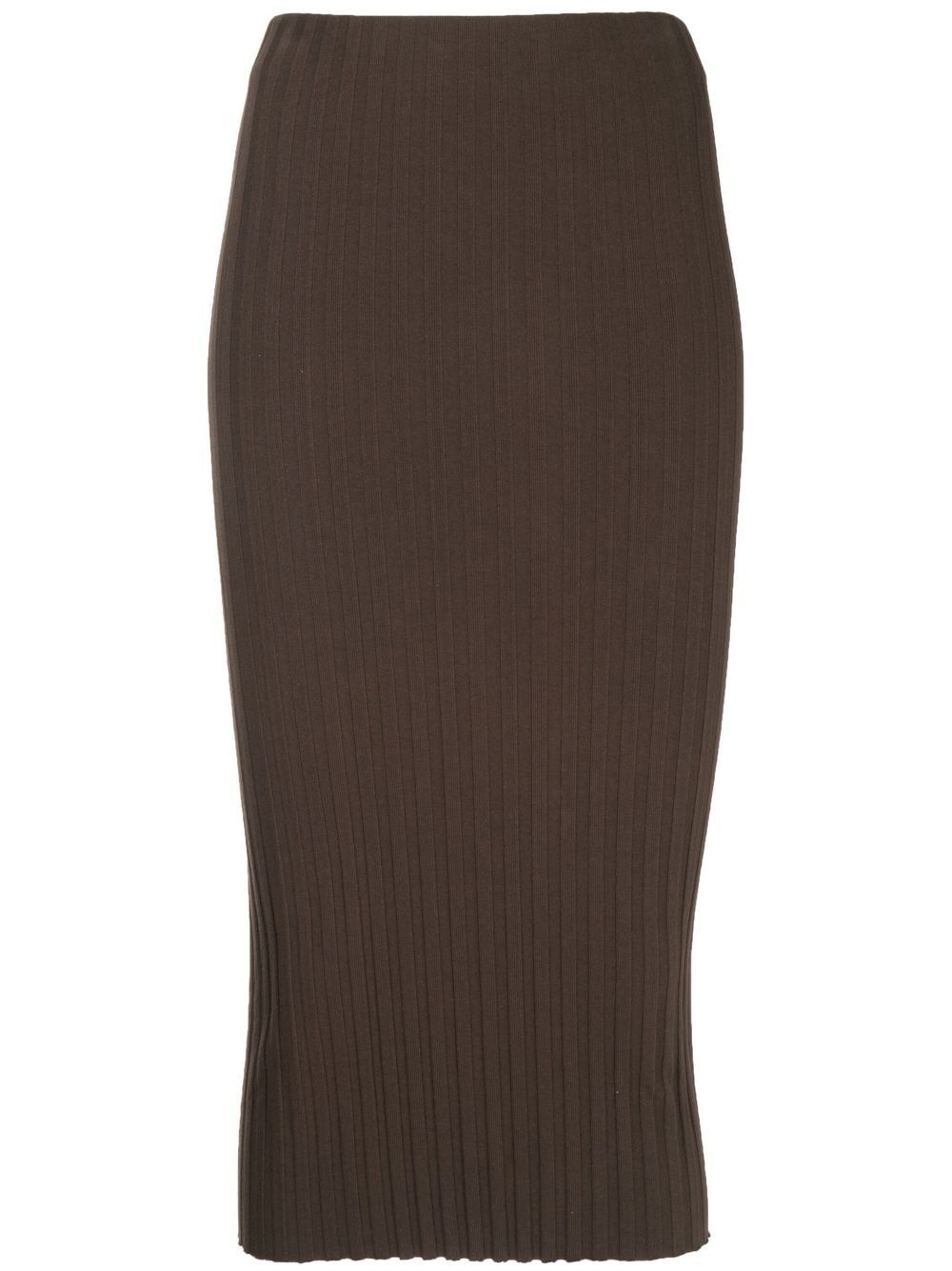 Capri ribbed midi skirt - 1