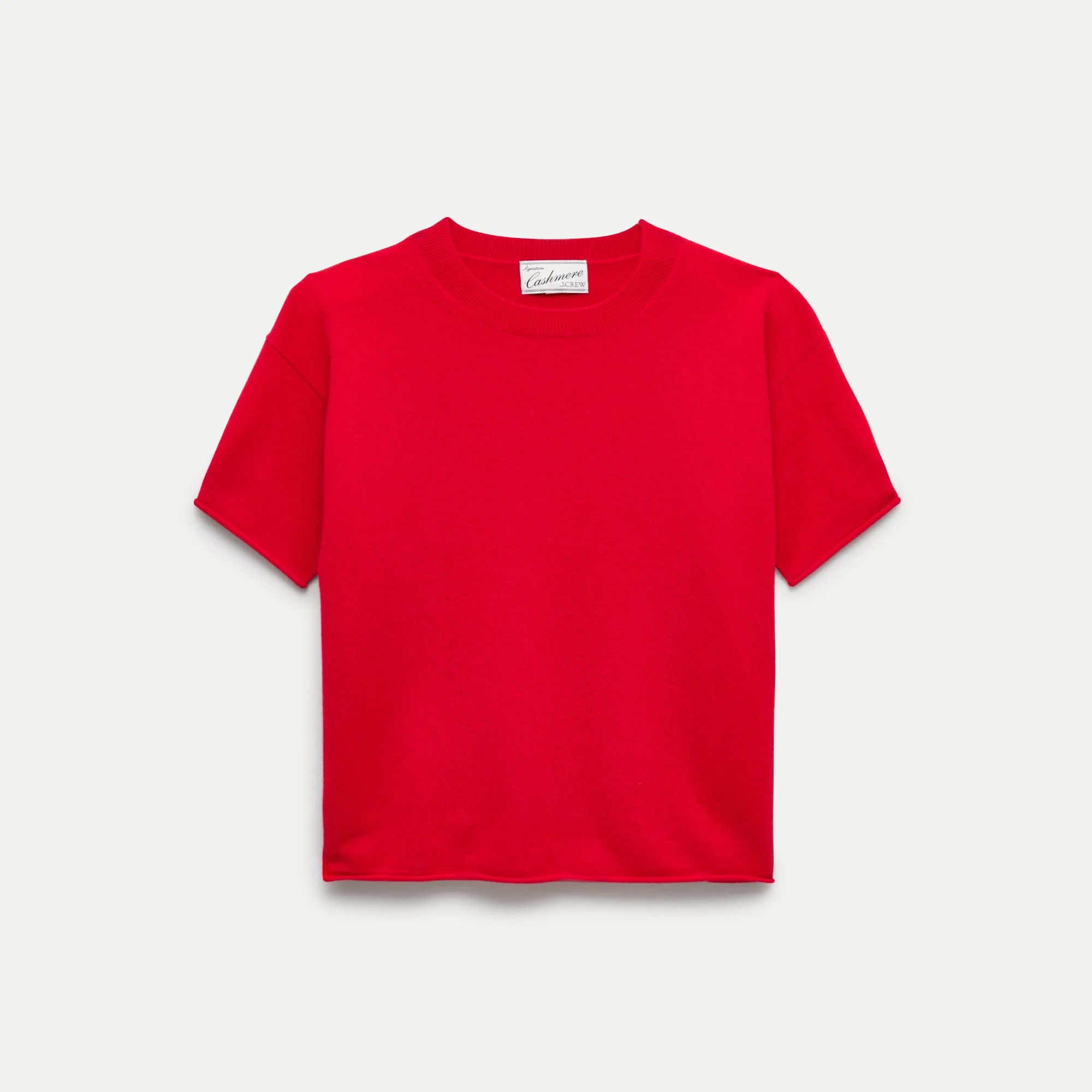 Rolled cashmere relaxed sweater-tee - 1