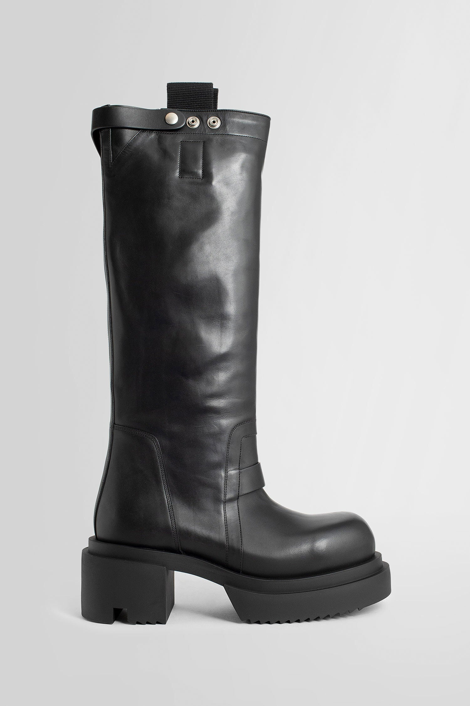 RICK OWENS MAN BLACK BOOTS - 1