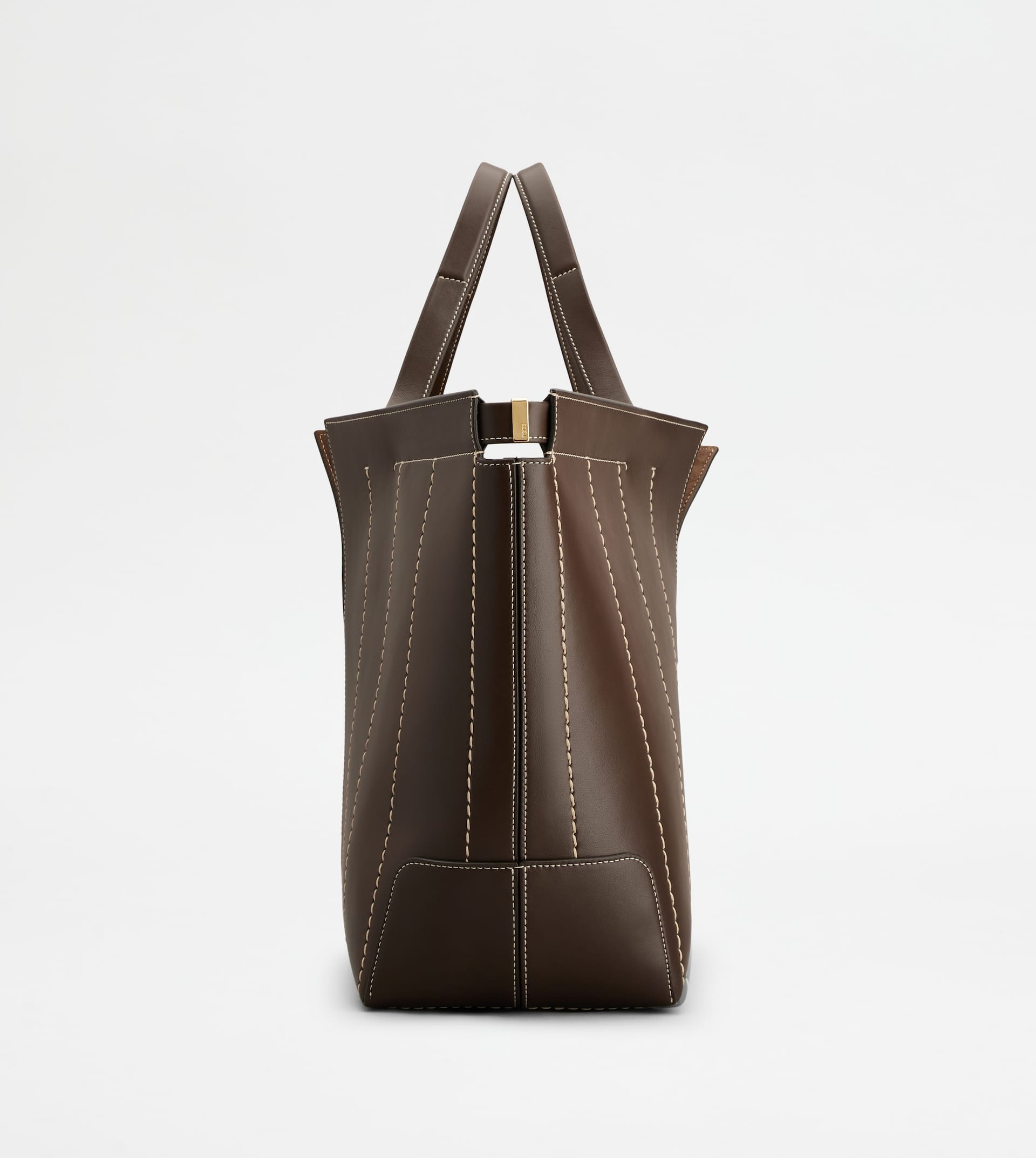 TOD'S DI BAG FOLIO IN LEATHER MEDIUM - BROWN - 2