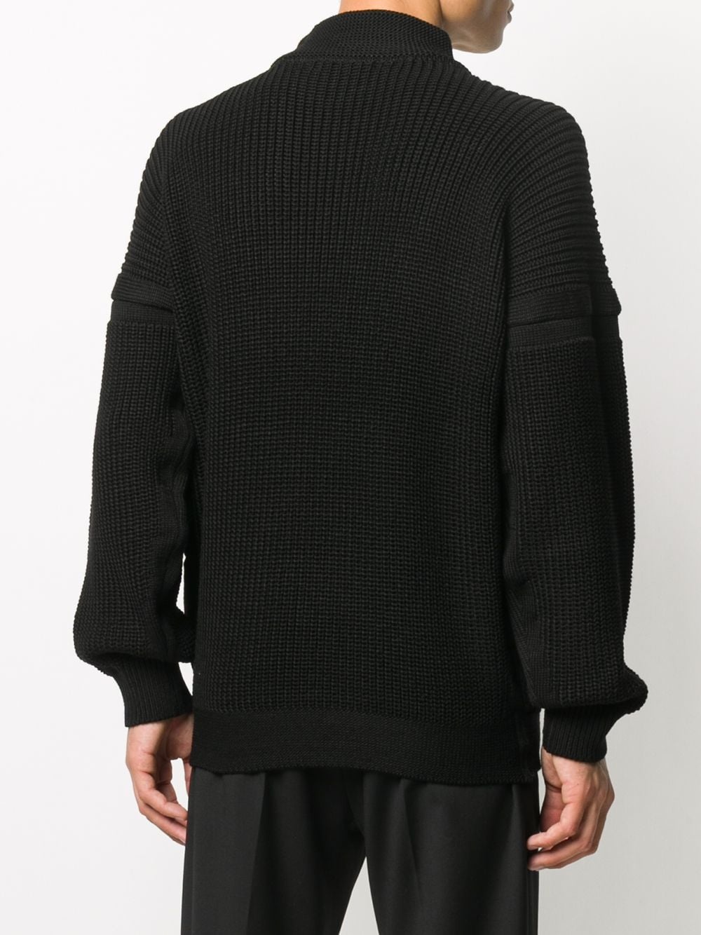 mock neck dropped-sleeve jumper - 4