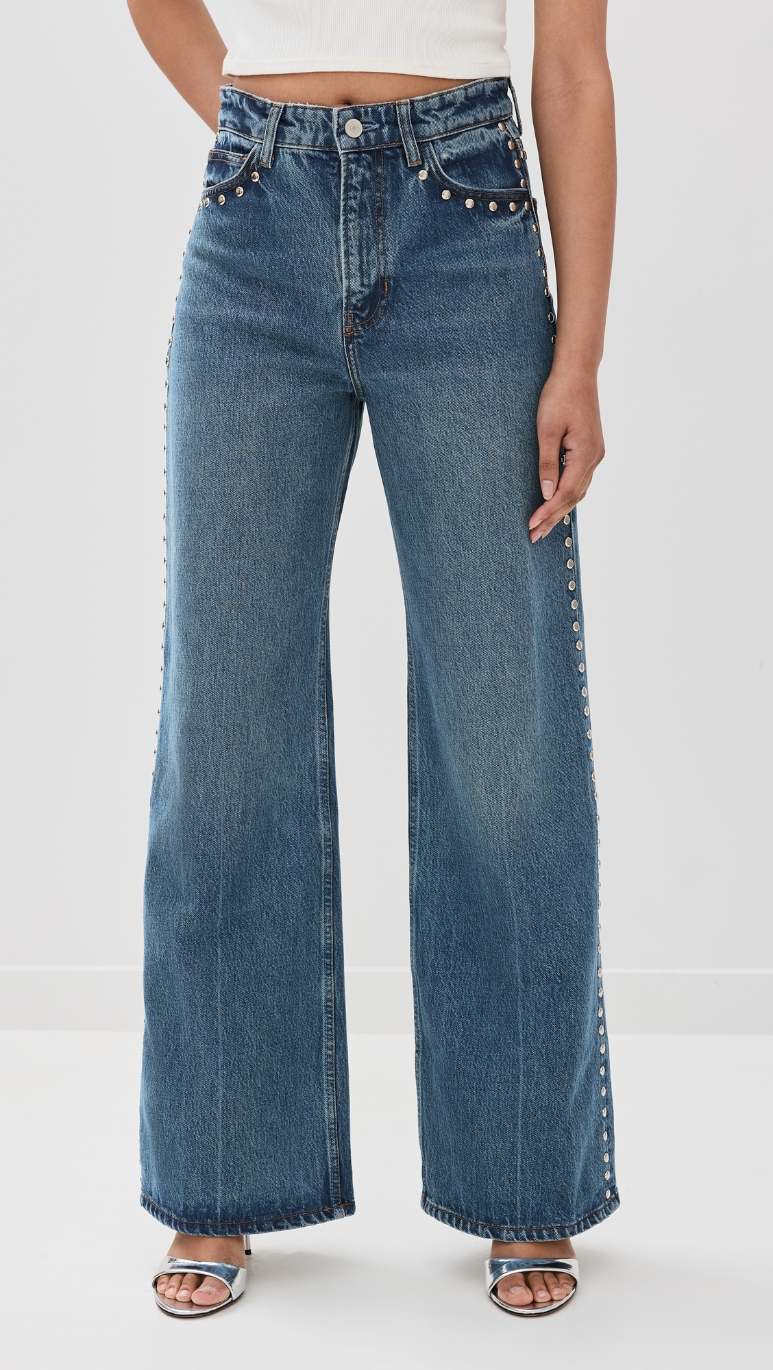 Cary High Rise Slouchy Wide Leg Jeans - 6