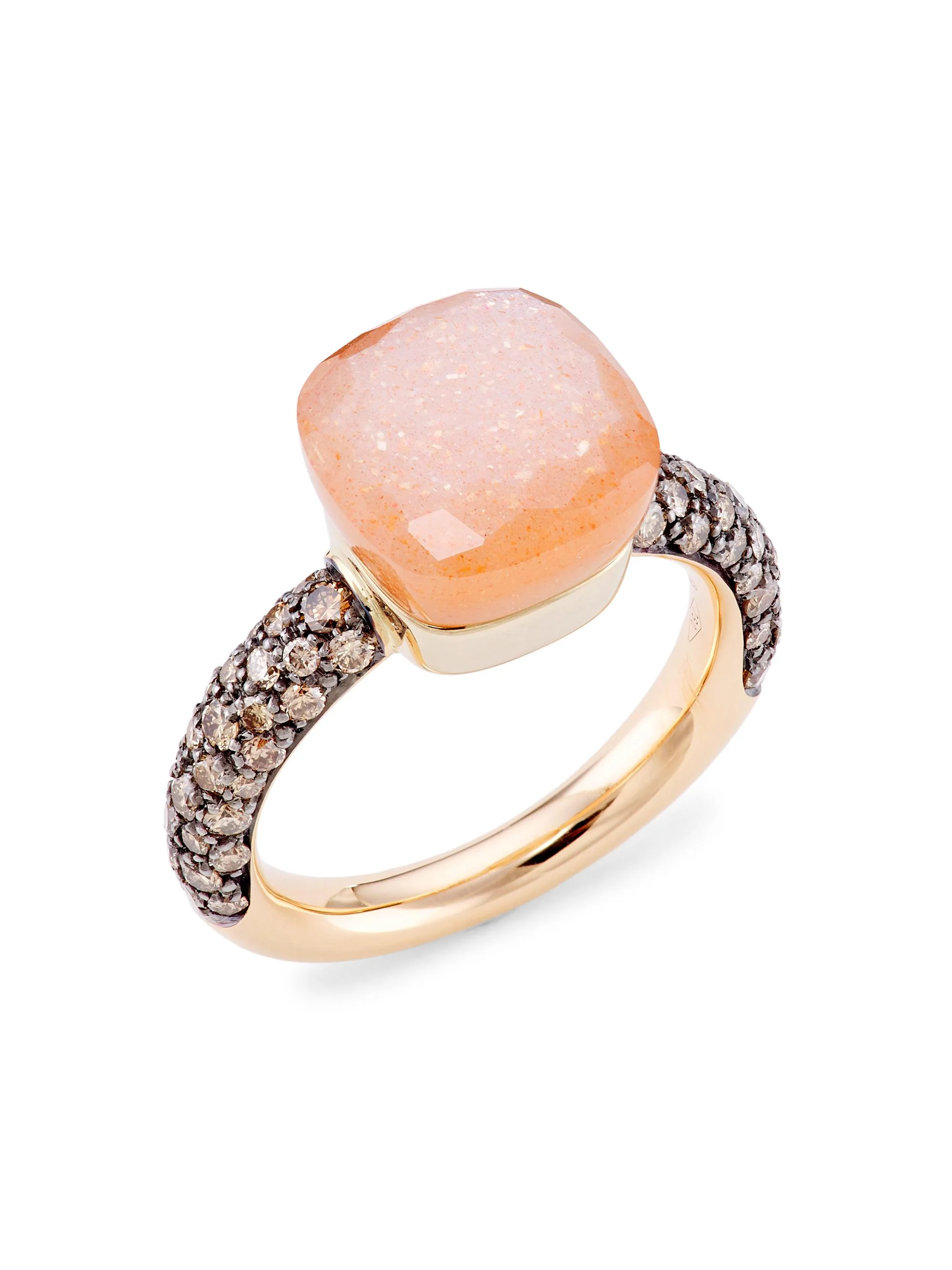 Women's Nudo Classic Two-Tone 18K Gold, Moonstone & Diamond Ring - Rose Gold - 1