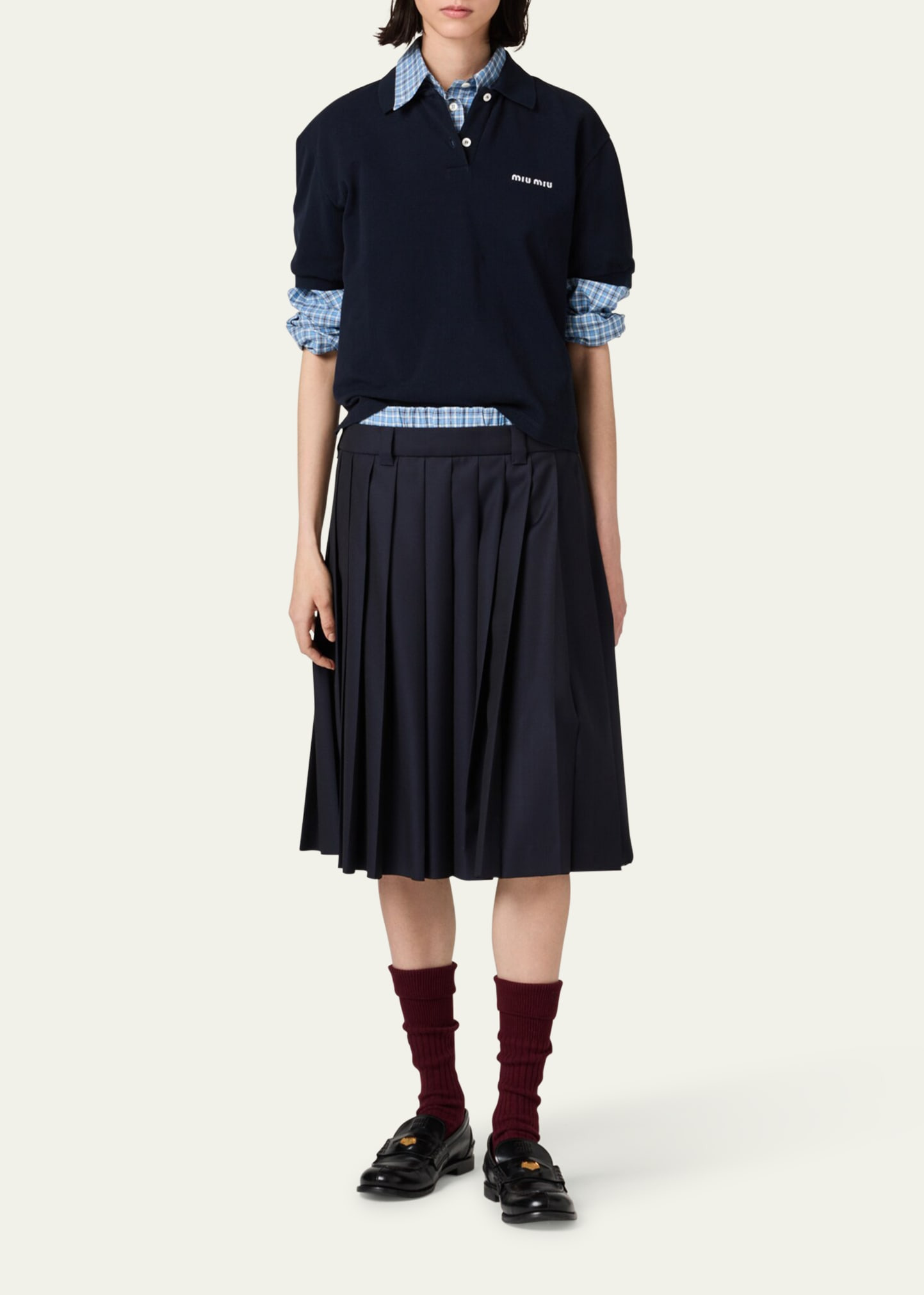 Double-Waist Pleated Skirt - 2