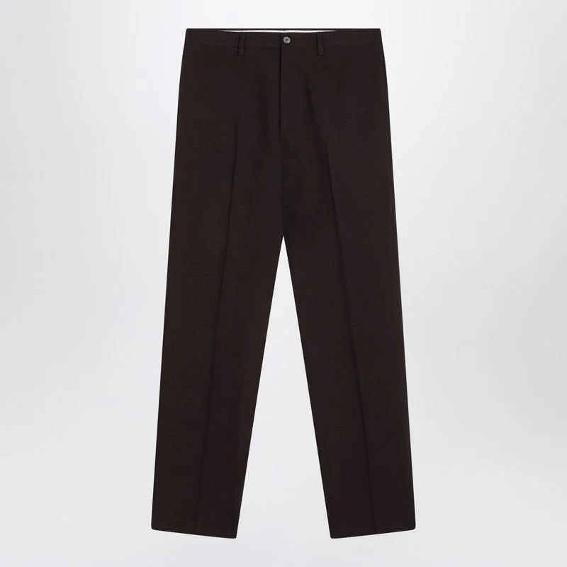 Prada Brown Wool Trousers Men - 1