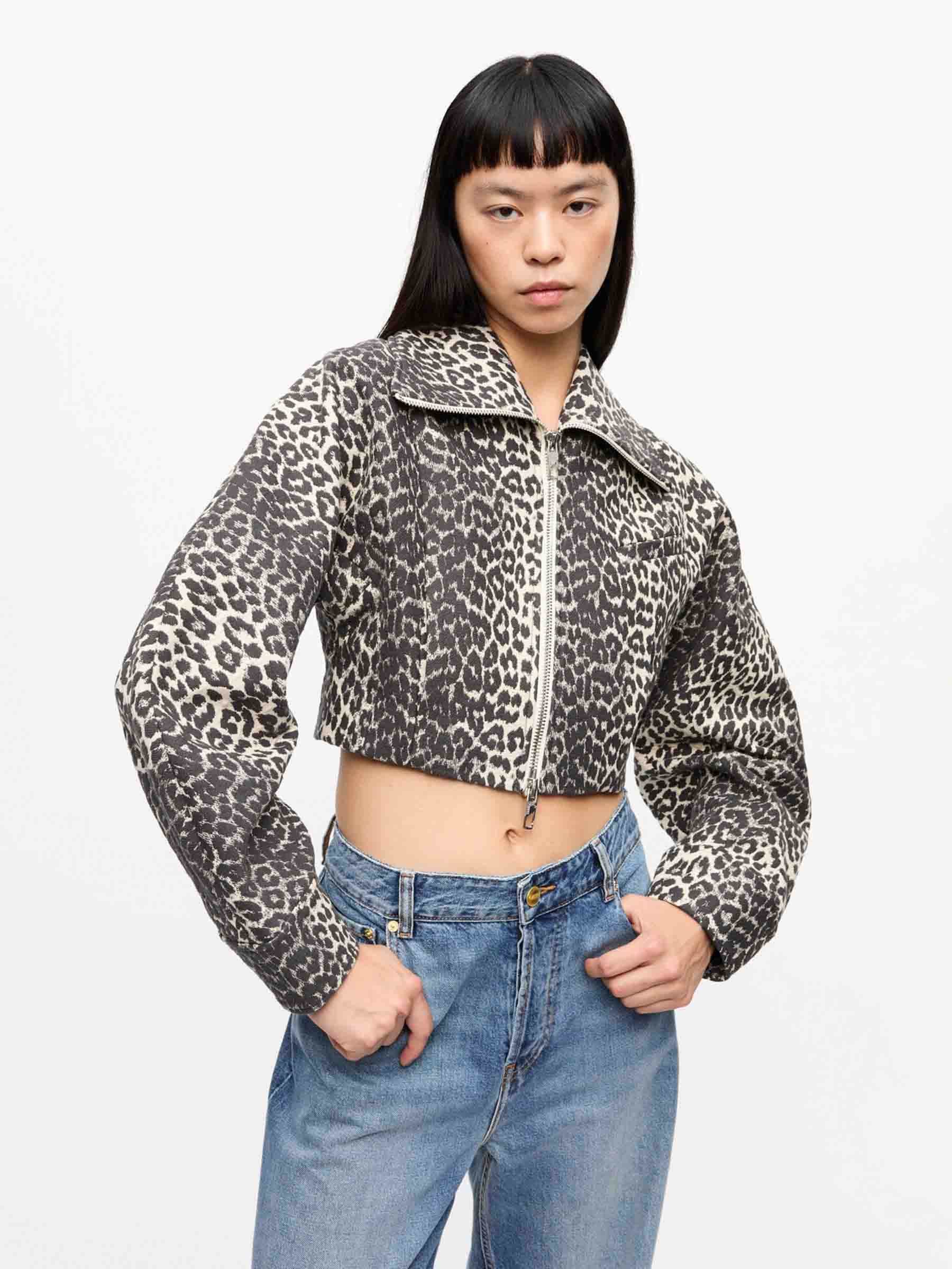 CROPPED ZIPPER JACKET - 4