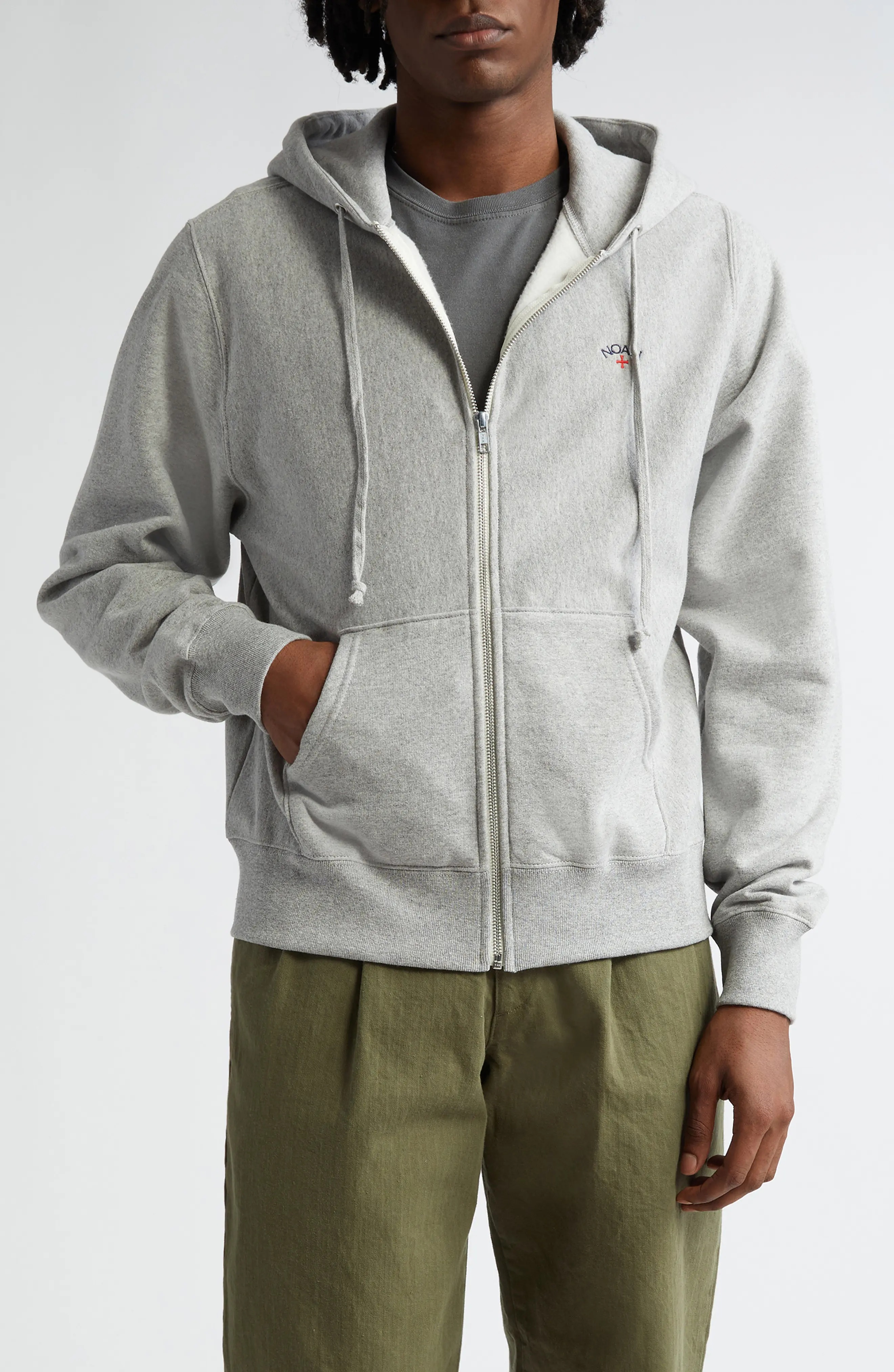 Lightweight Cotton Zip Hoodie - 1