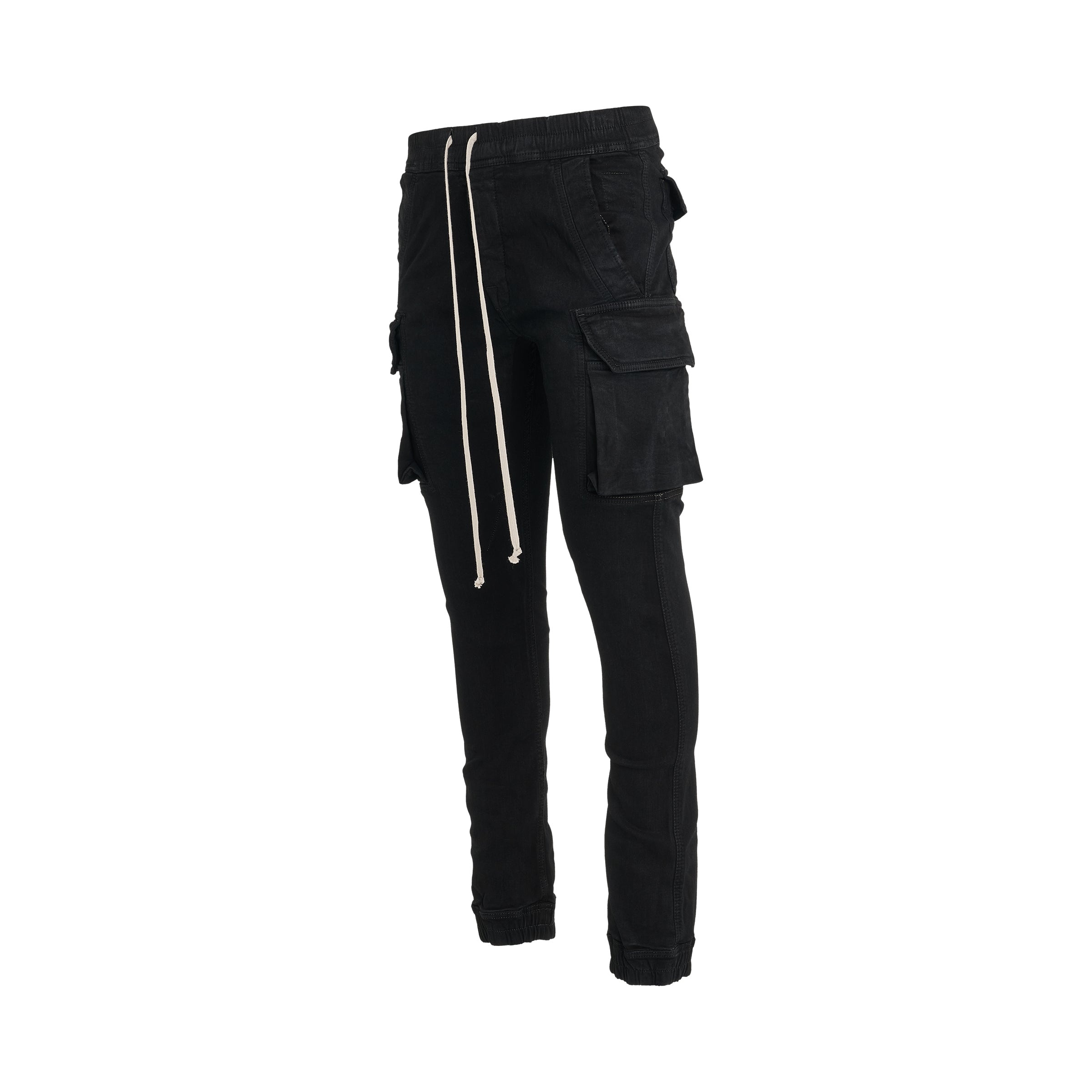 Stretch Denim Mastodon Cut Pants in Black - 2