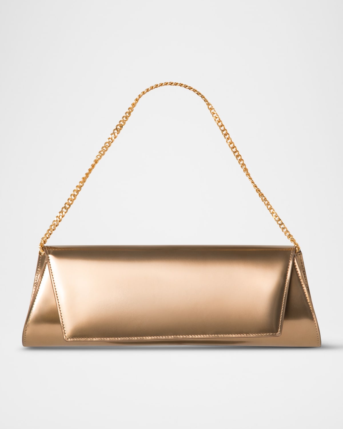 Anouk Small Metallic Leather Clutch Bag - 3