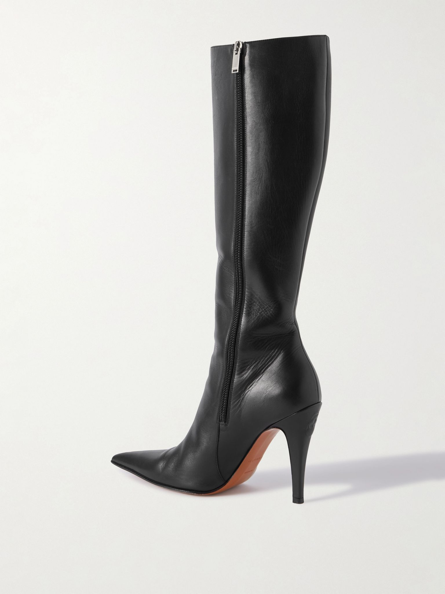 Leather knee boots Black - 3