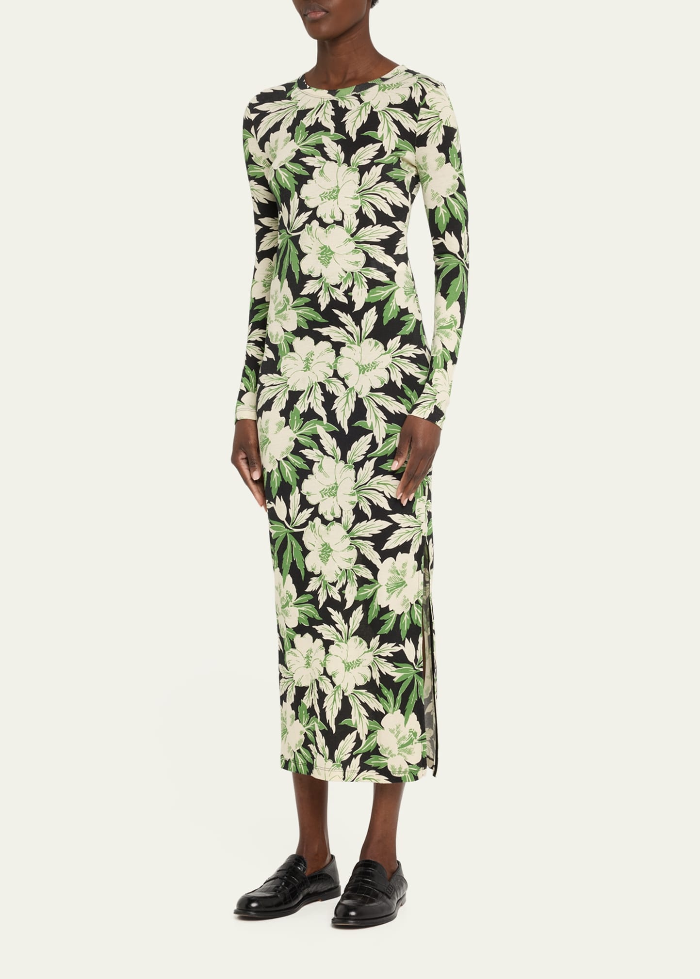 Floral Printed Mesh Tube Dress - 4