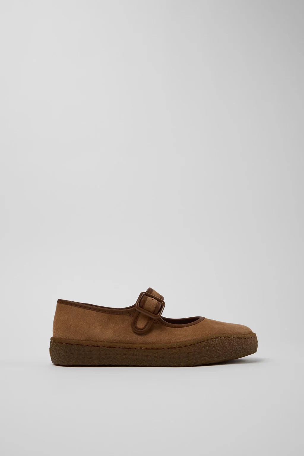 Peu Terreno Brown Suede and Leather Ballerinas for Women. - 1