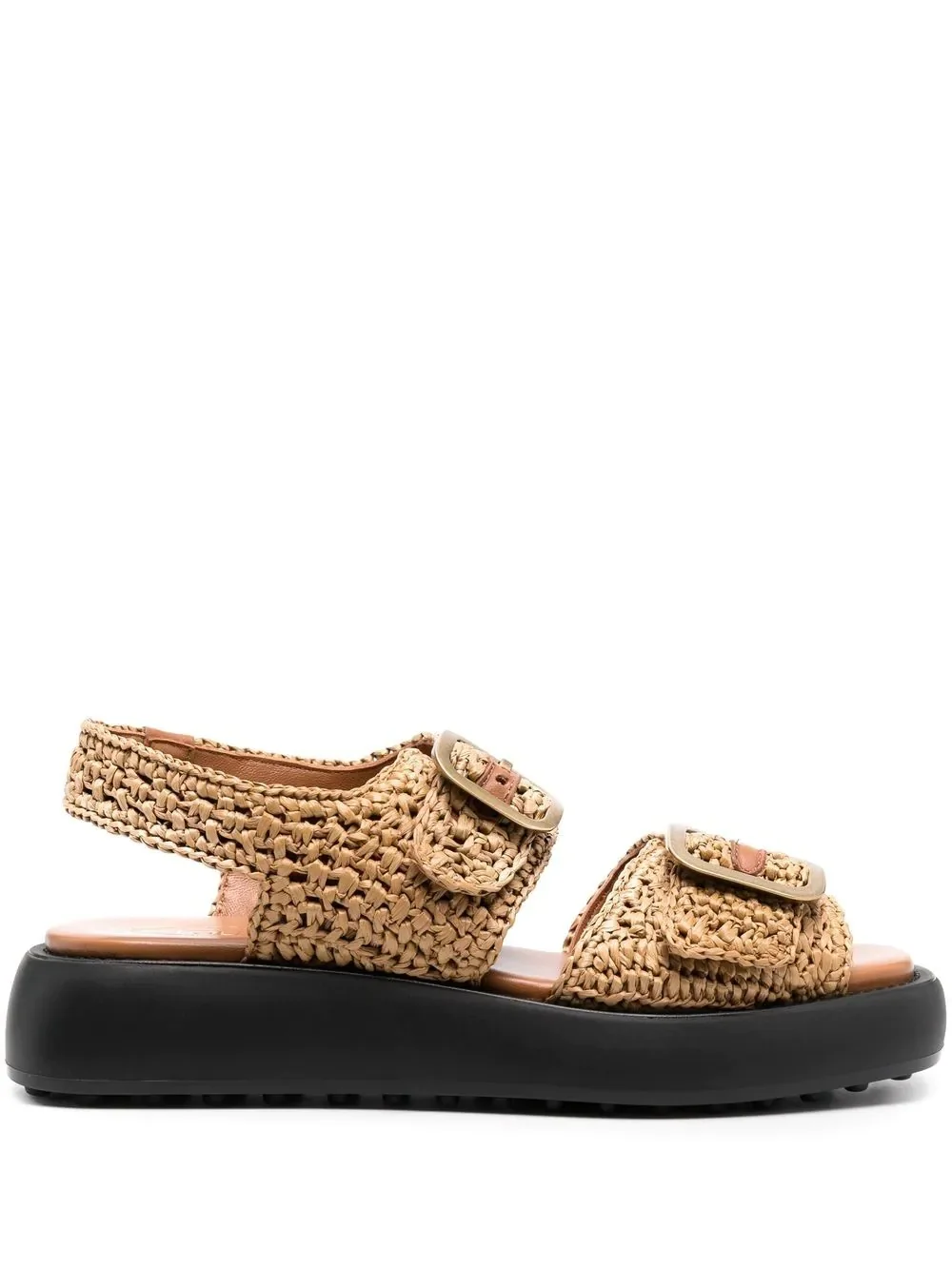 woven raffia 45mm sandals - 1