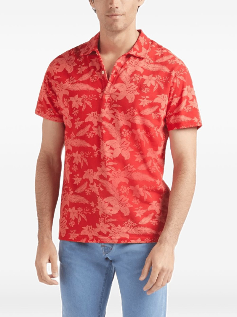 Vilebrequin flower-print polo shirt outlook
