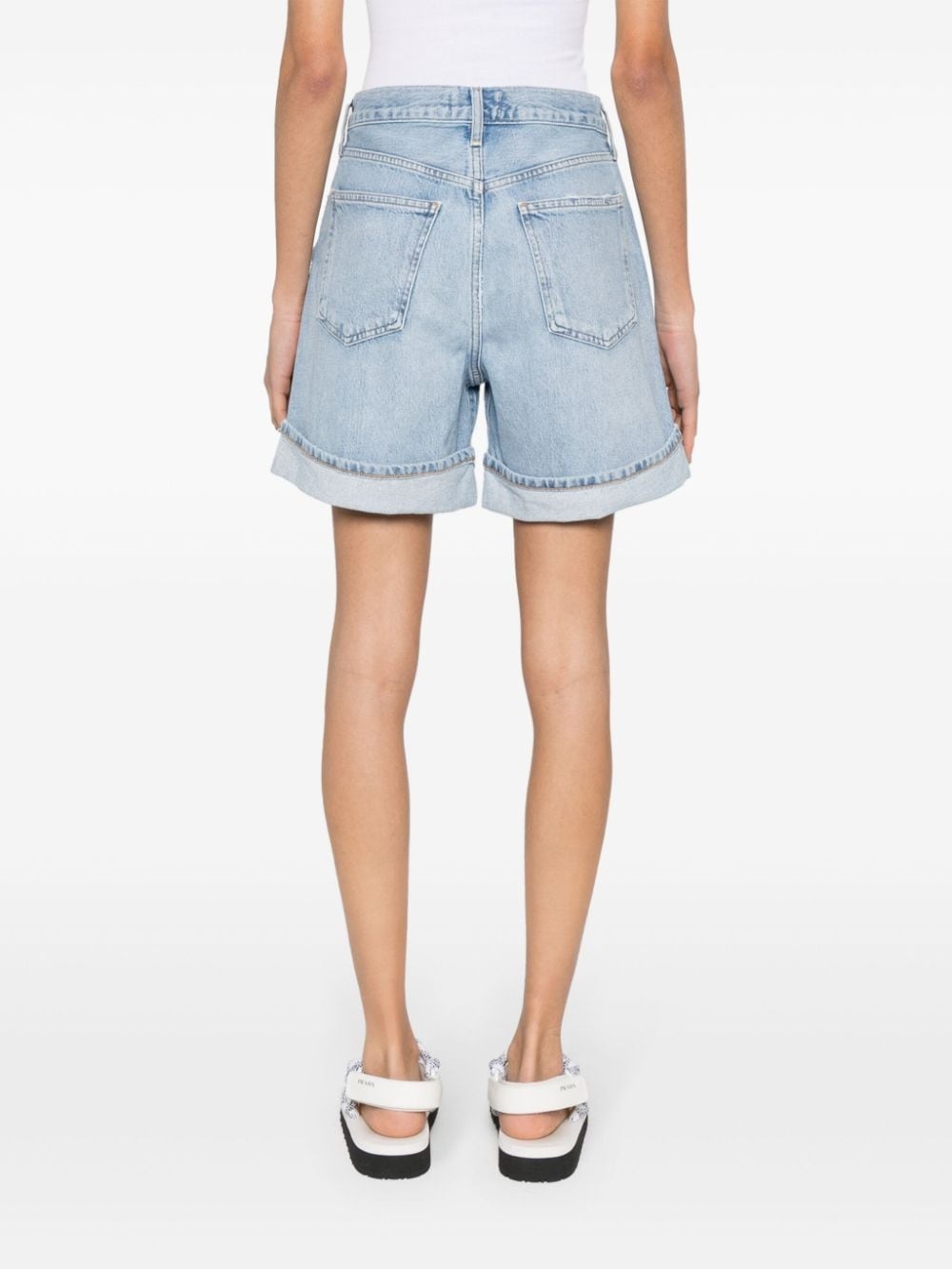 Dame high-waisted denim shorts - 4