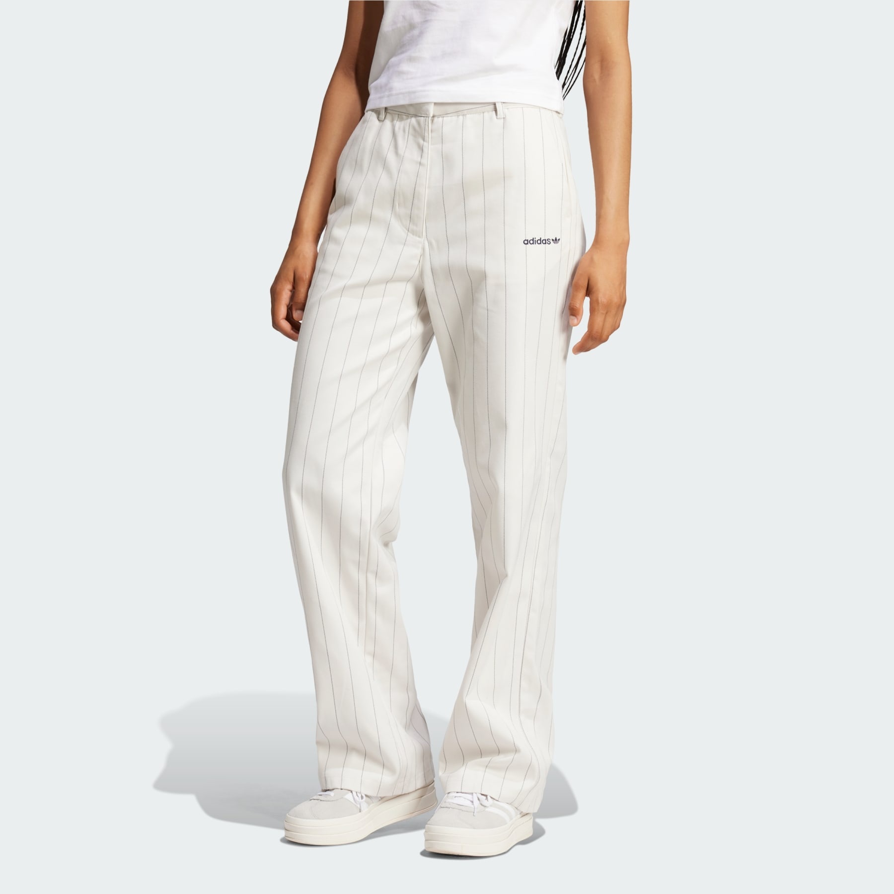 ボトムスその他 adidas Pinstripe Twill Loose Pants JJ3482 CLOTHING - Pinstripe Twill Loose Pants - Blue | adidas Oman