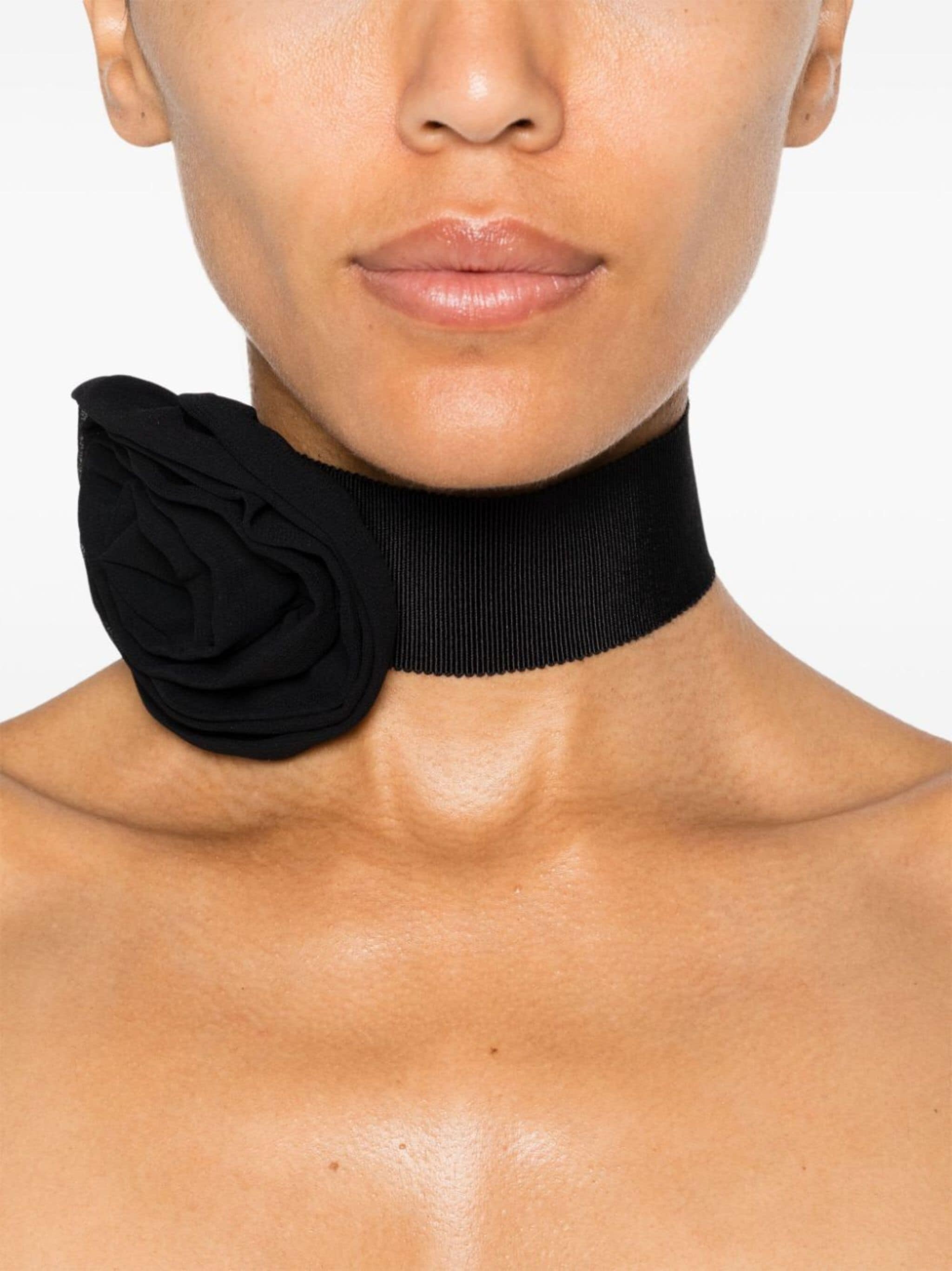 floral-appliqué choker necklace - 2