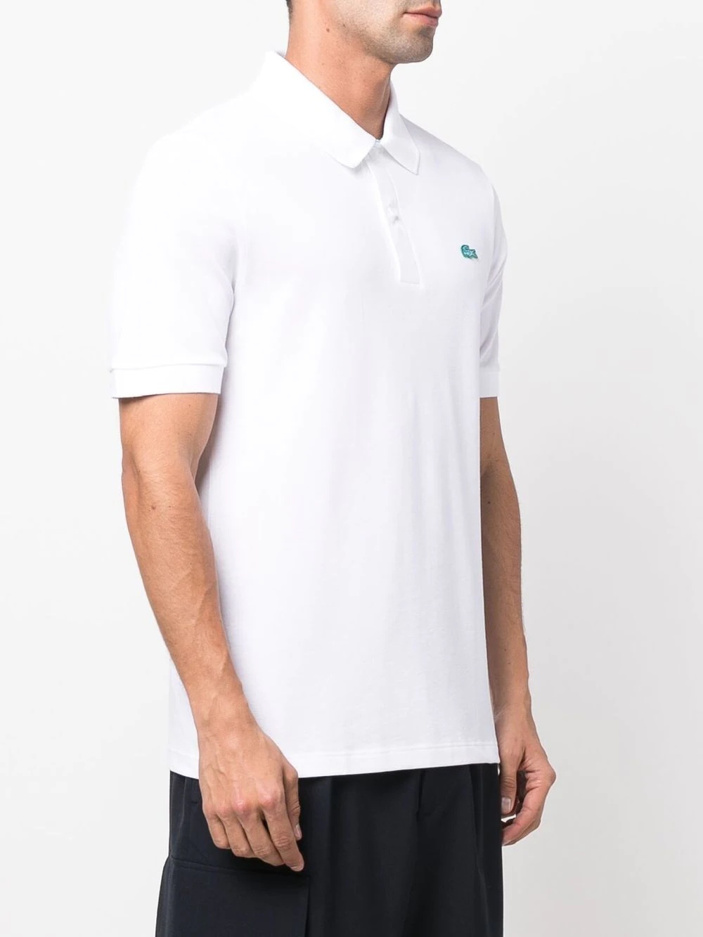 logo-patch short-sleeved polo shirt - 3