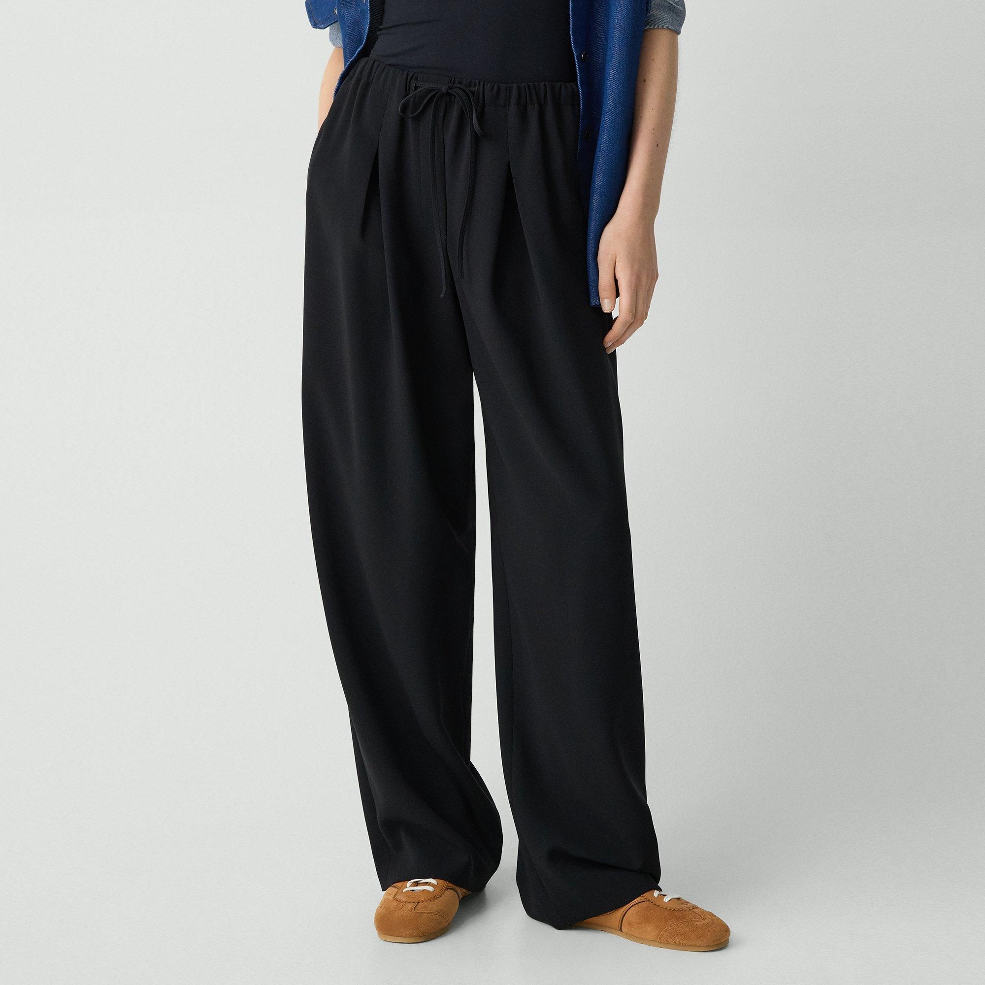 Pleated Pull-On Pant in Admiral Crepe - 5
