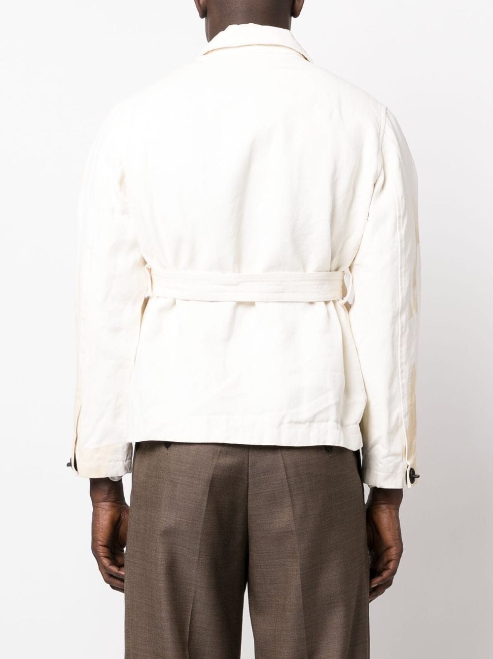 long-sleeve belted jacket - 5