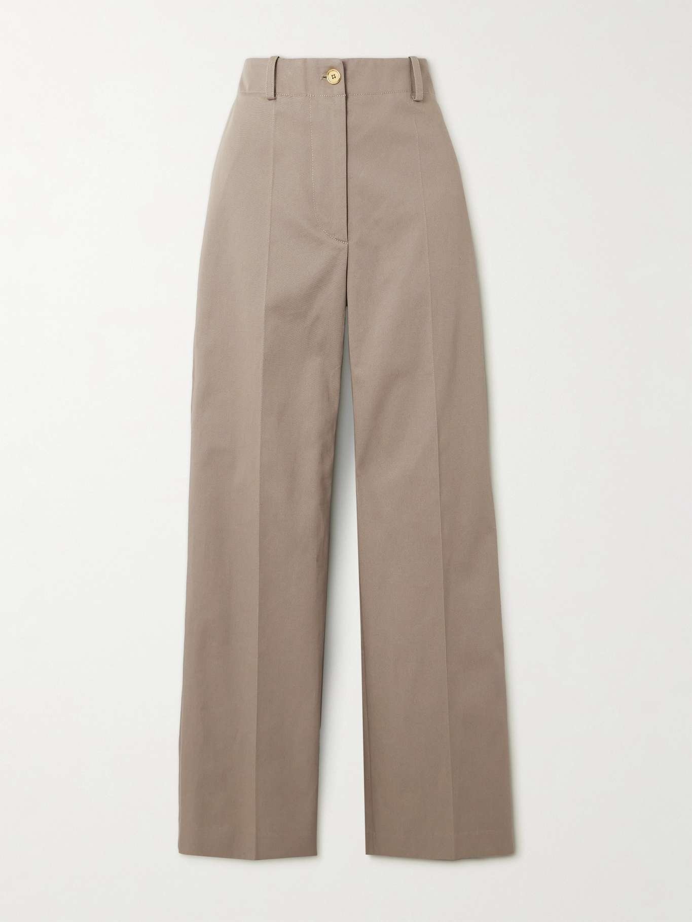 Cotton-twill wide-leg pants - 1