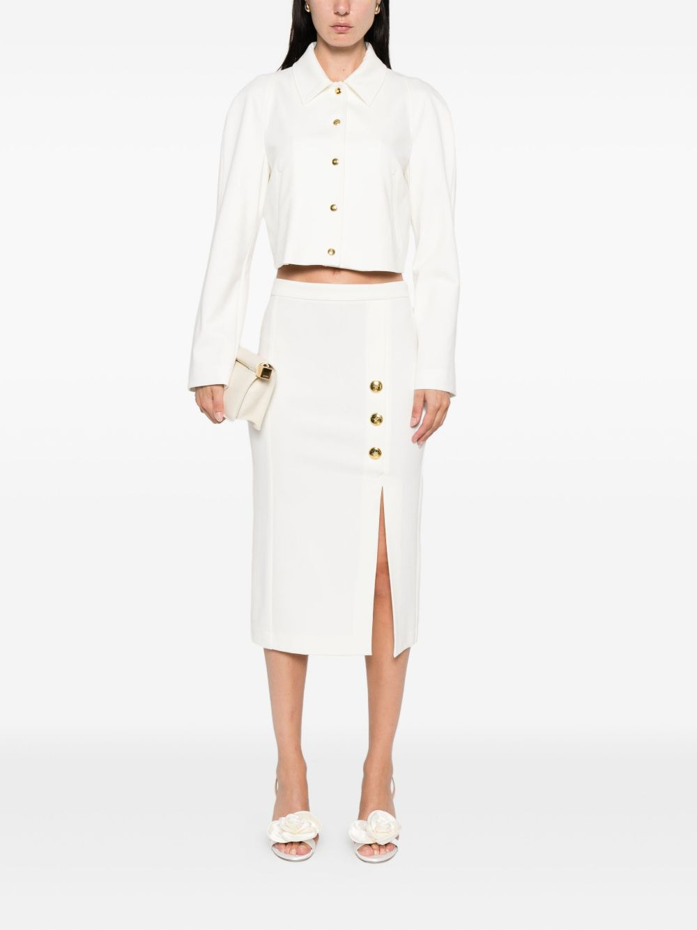 cropped buttoned jacket - 2