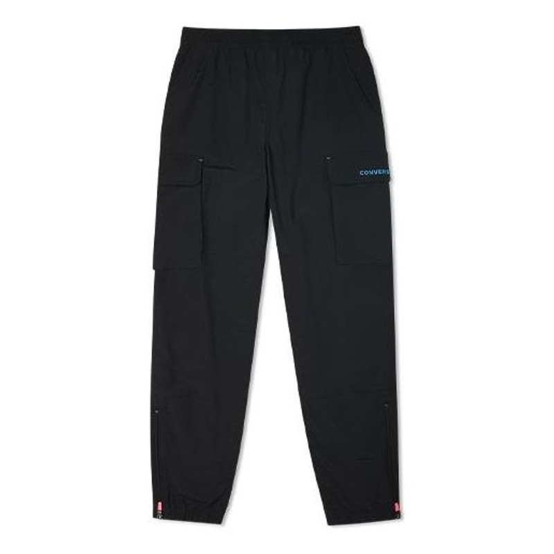 Converse Woven Cargo Multiple Pockets Casual Jogging Sports Long Pants/Trousers Dark Black 10021104- - 1