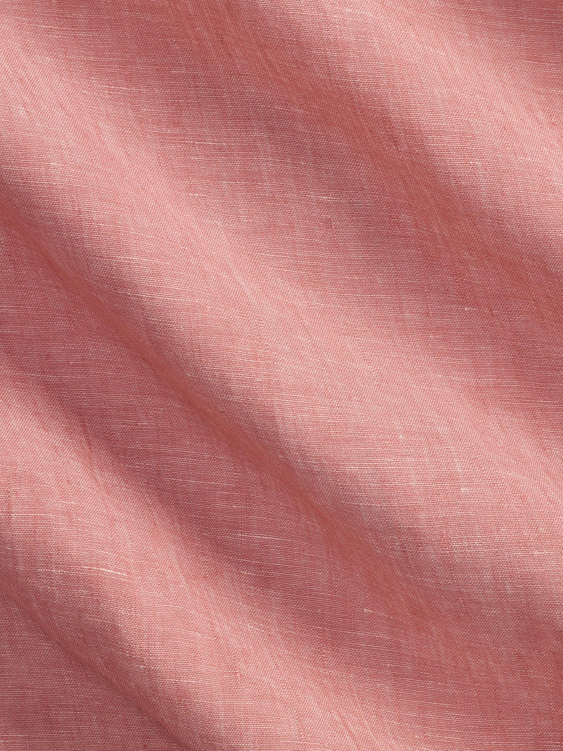 Men's Linen Chambray Shirt - Raspberry 7