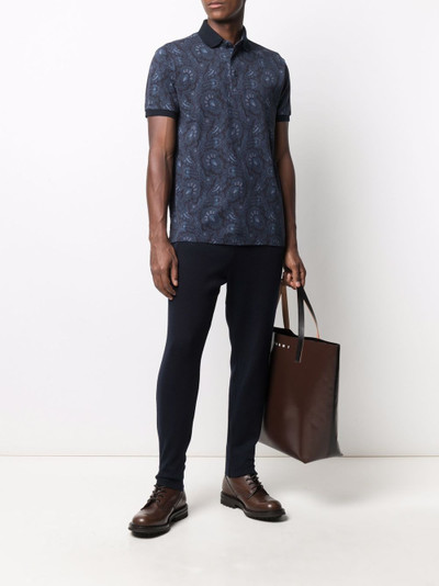 Etro paisley print polo shirt outlook