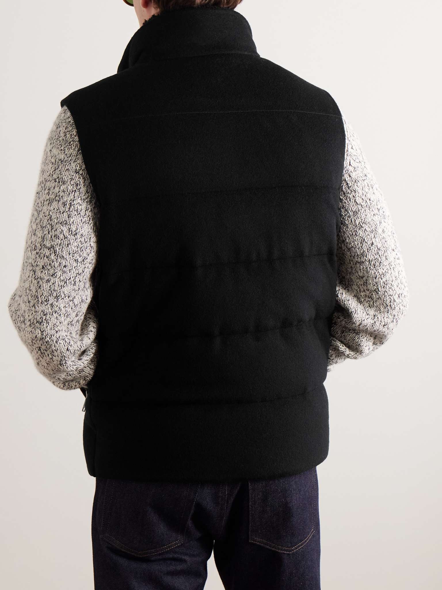 Cameron Shearling-Trimmed Quilted Wool-Blend Felt Down Gilet - 3