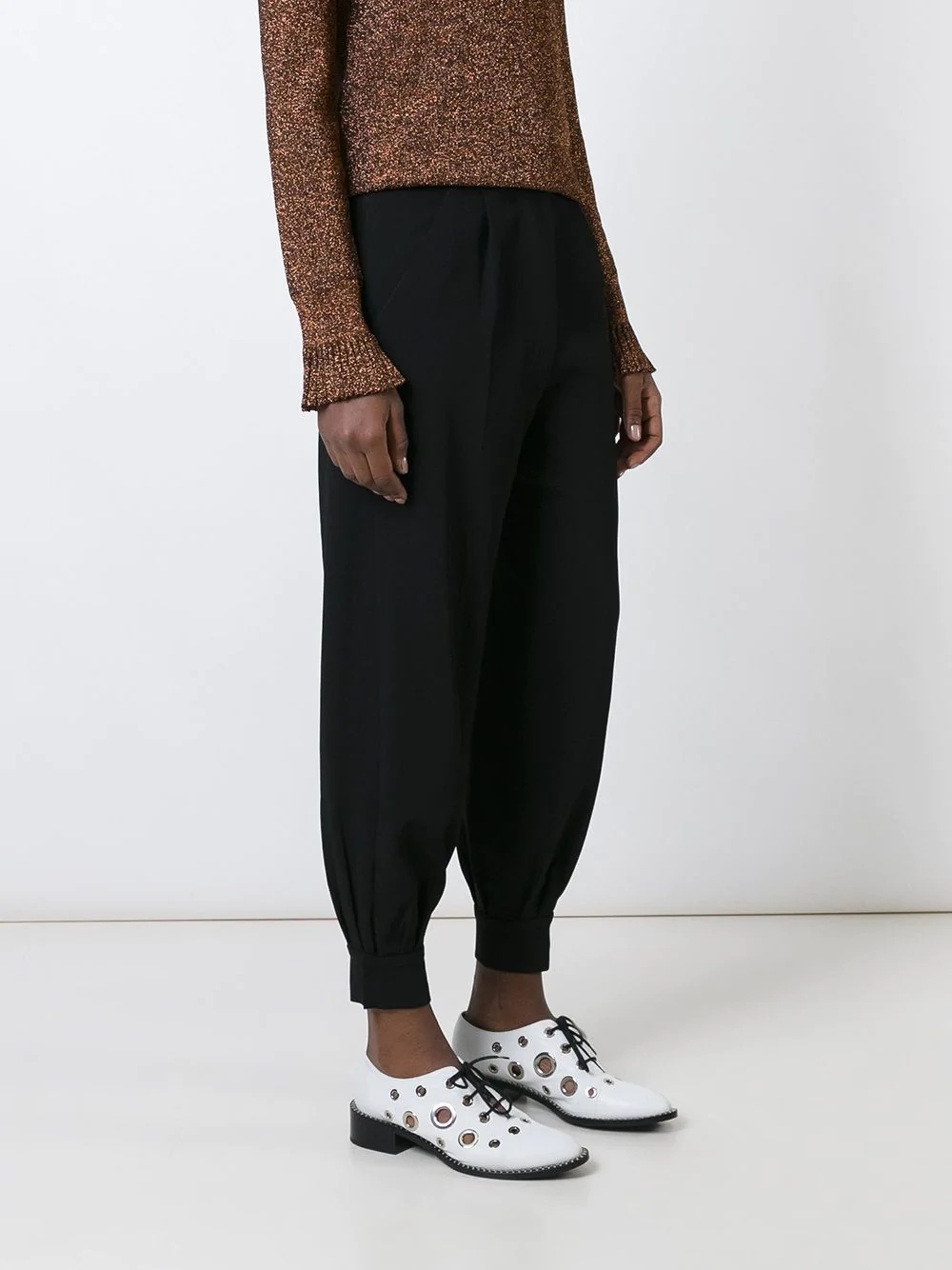 tapered ankle cuff trousers - 3