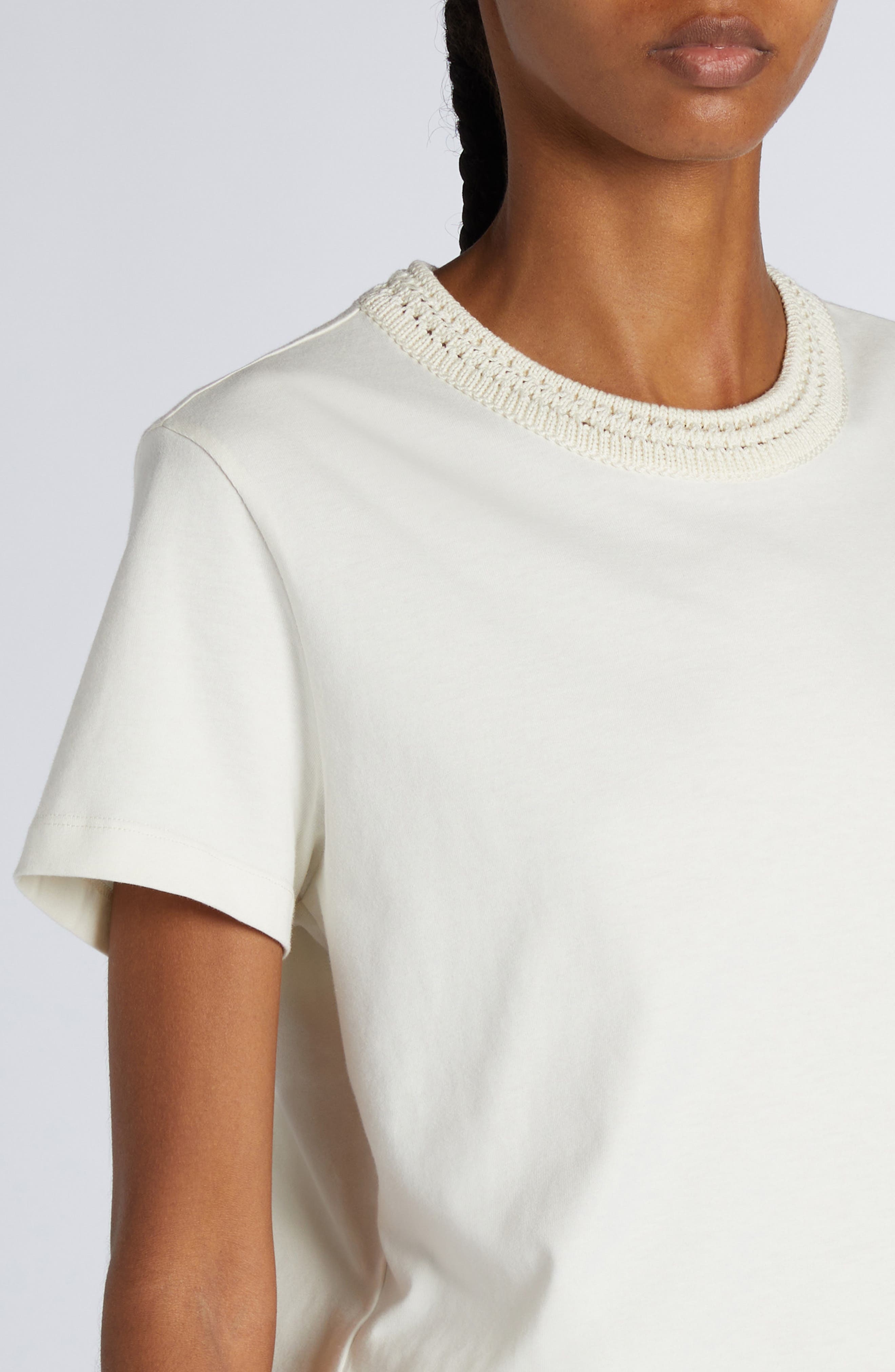 Moncler Crewneck T-Shirt in White at Nordstrom - 4