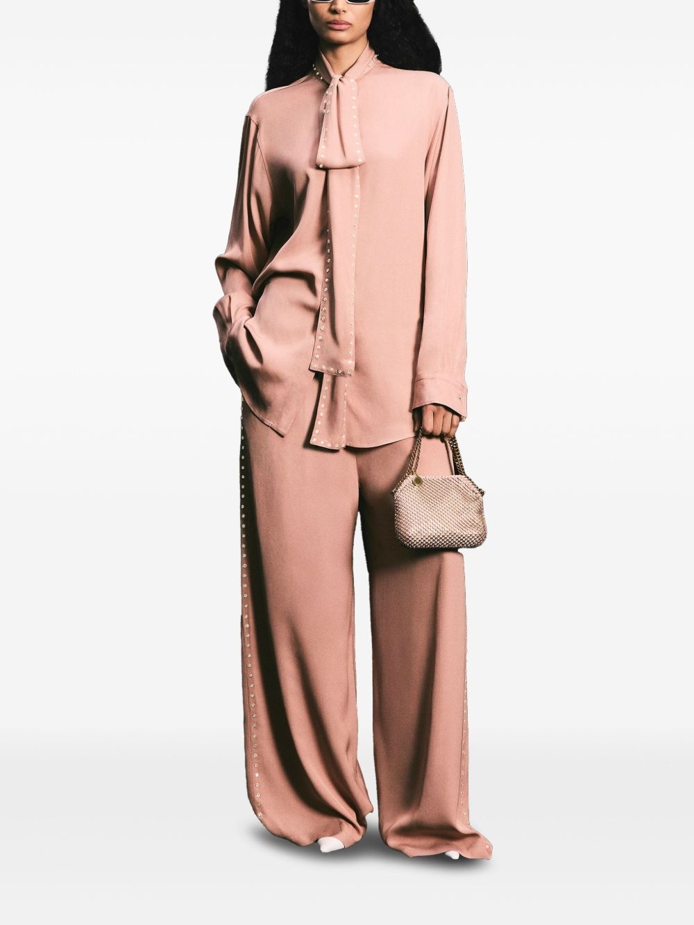 stud-embellished trousers - 2