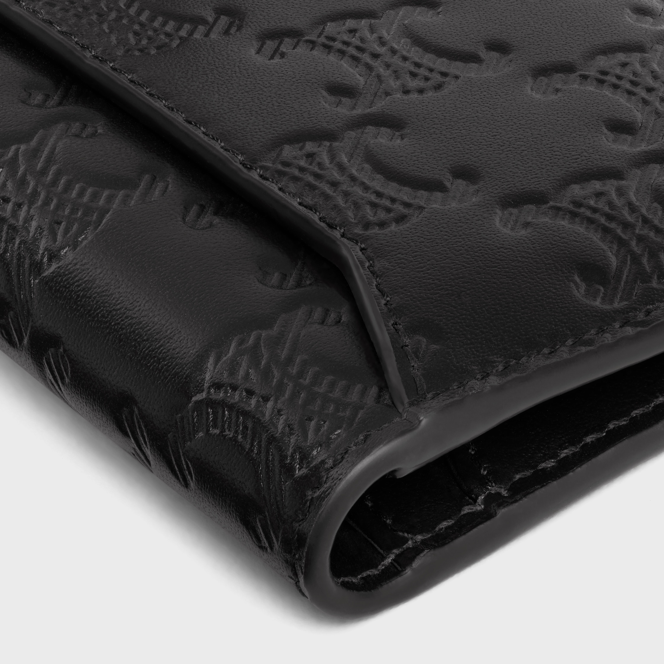 VERTICAL CARD HOLDER in Calfskin with triomphe embossed - 5