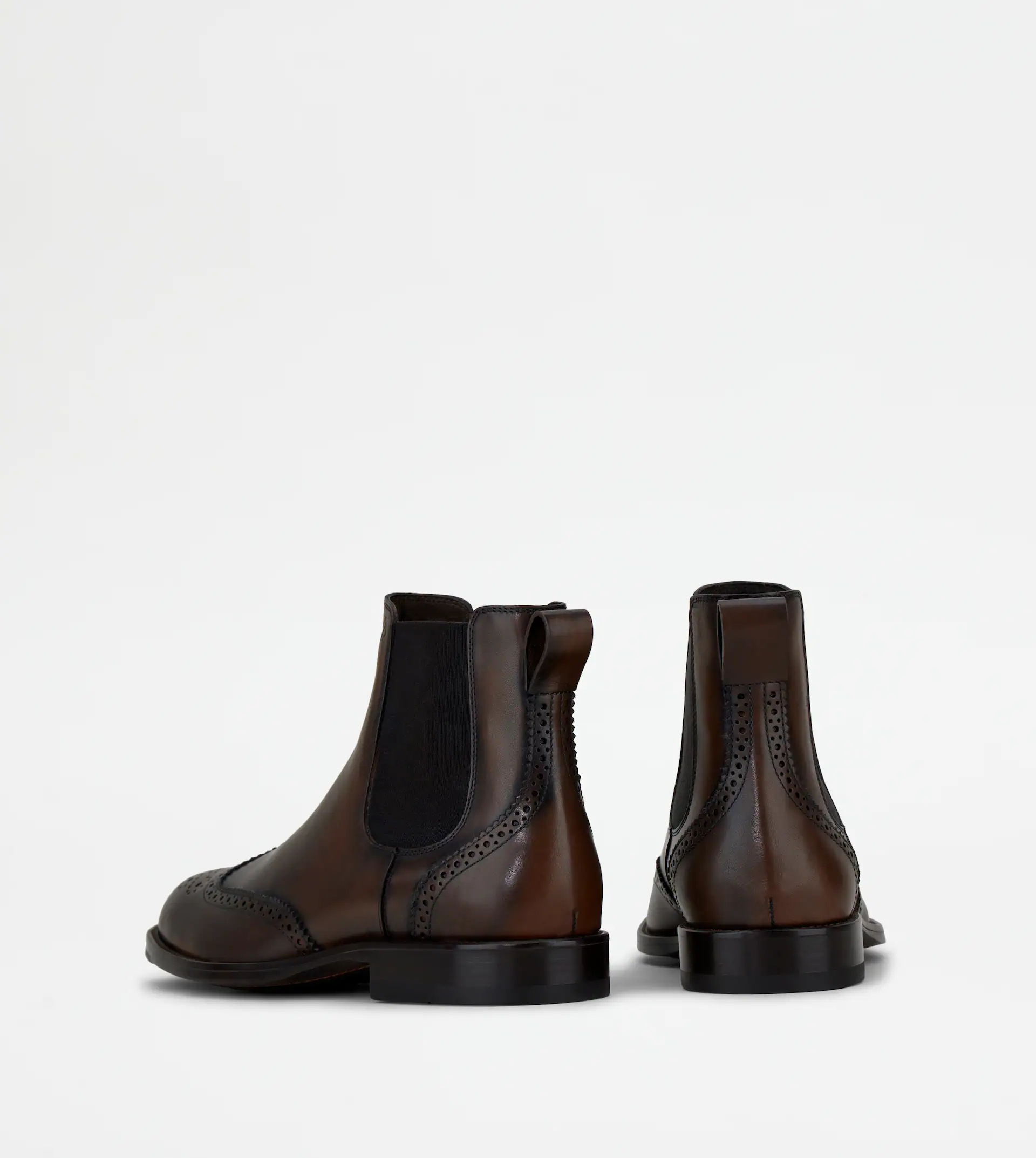 ANKLE BOOTS IN LEATHER - BROWN - 2