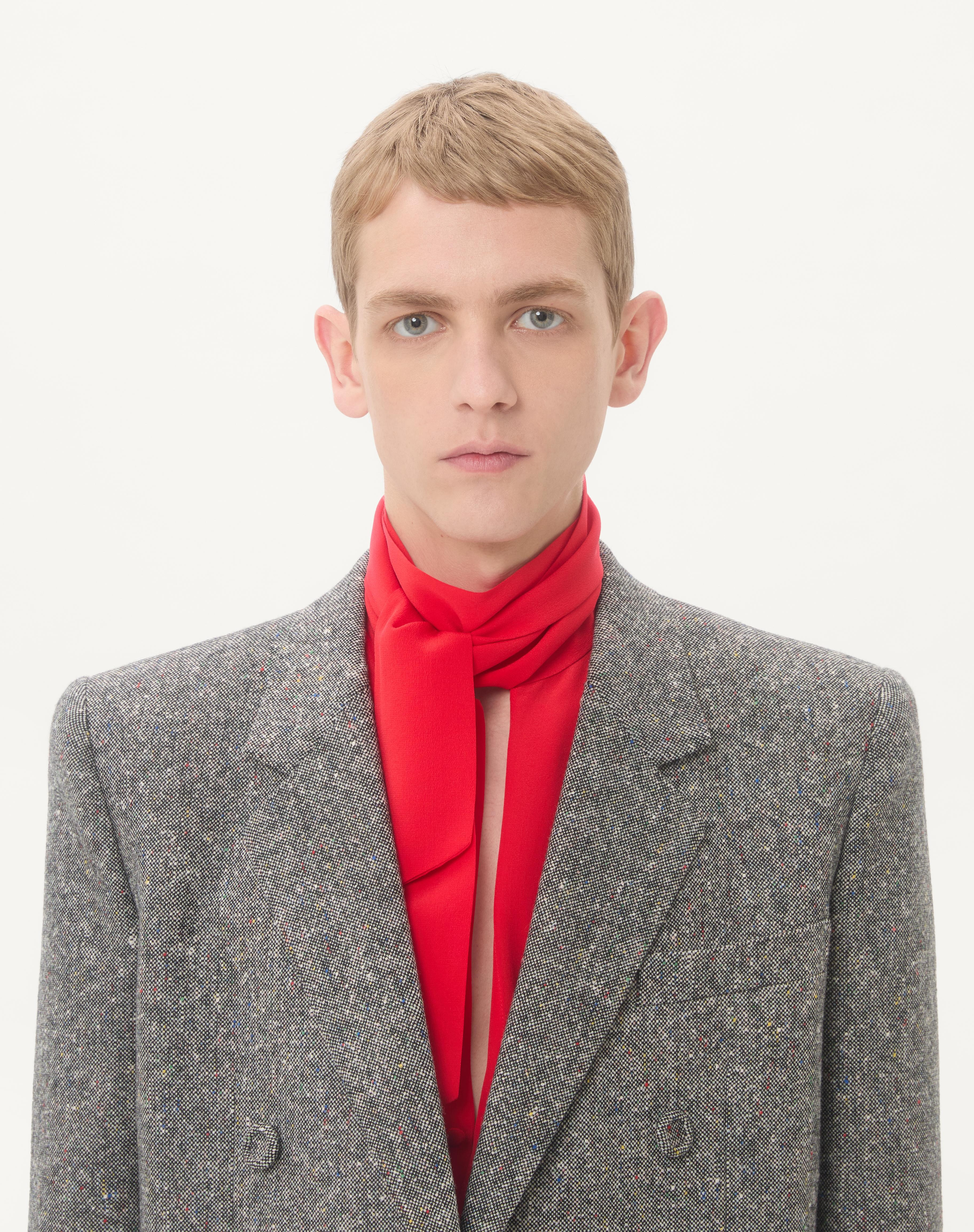 VALENTINO DOUBLE-BREASTED JACKET IN NATTÉ BOUTONNÉ WOOL - 3