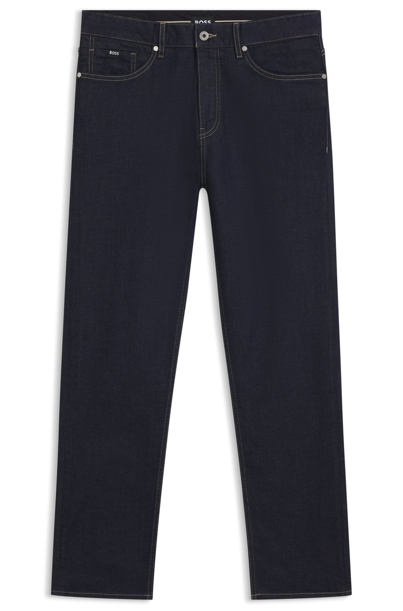 INDIGO STRAIGHT-FIT JEANS IN STRETCH DENIM 1