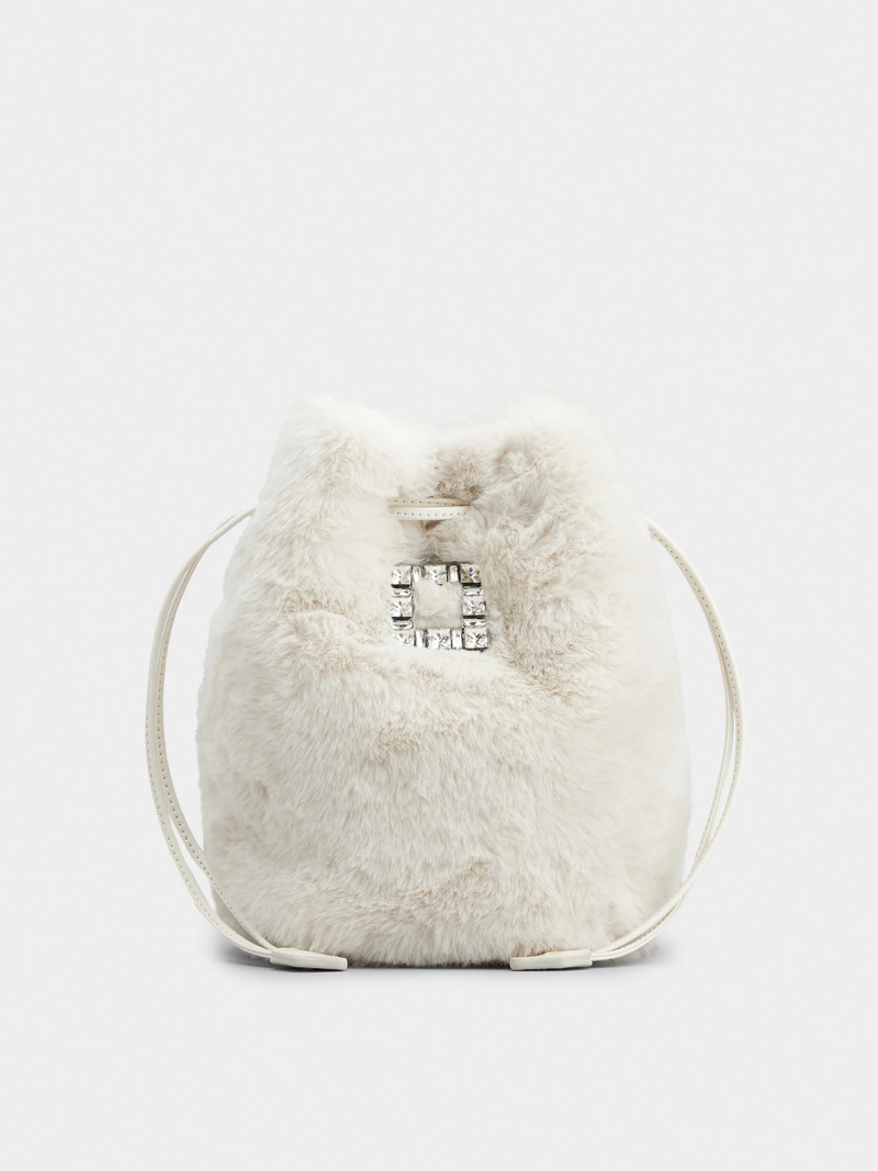 Très Vivier Bucket Bag in faux fur 1
