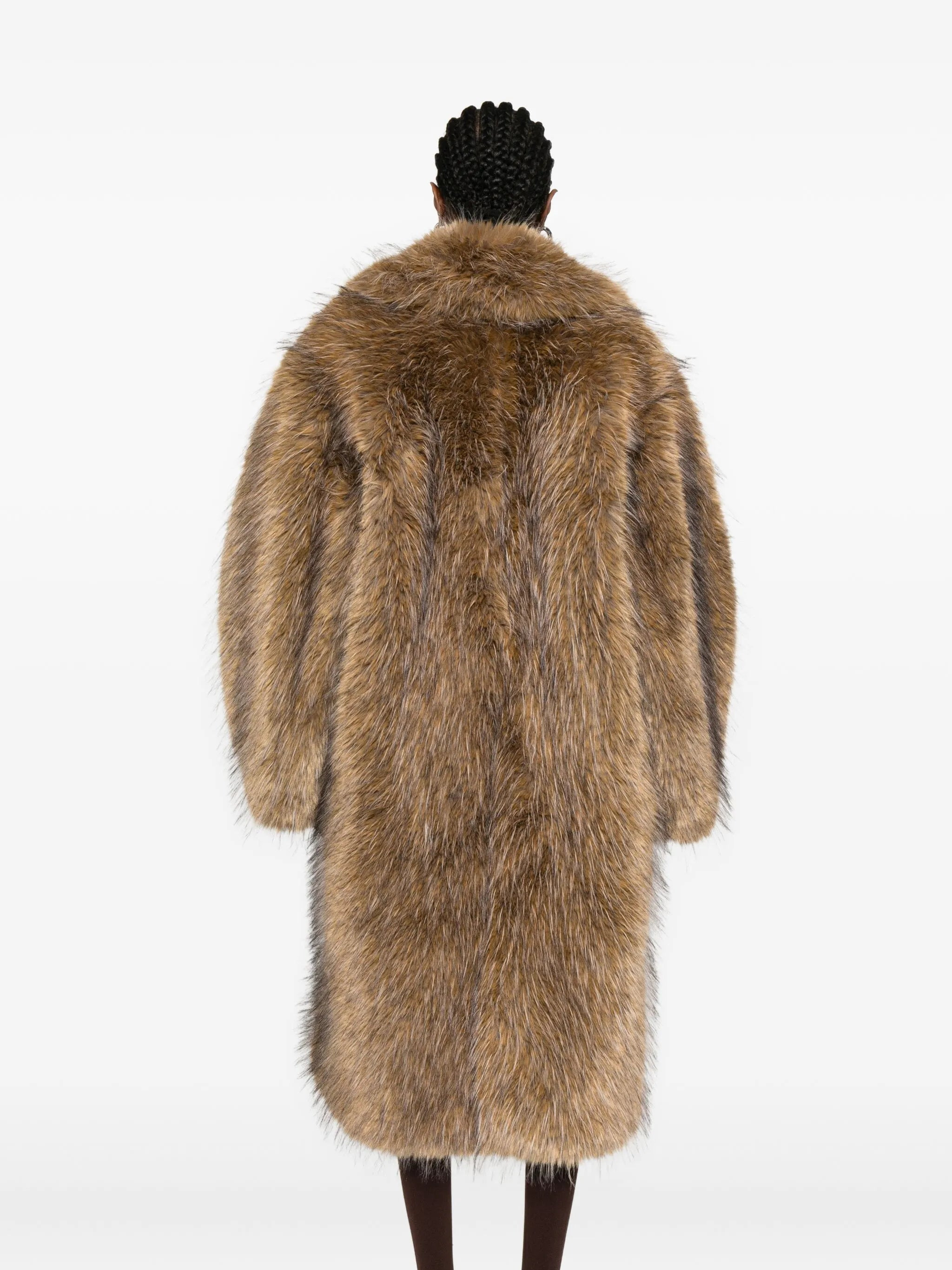 Ganni Notched-lapel Faux-fur Coat - 4