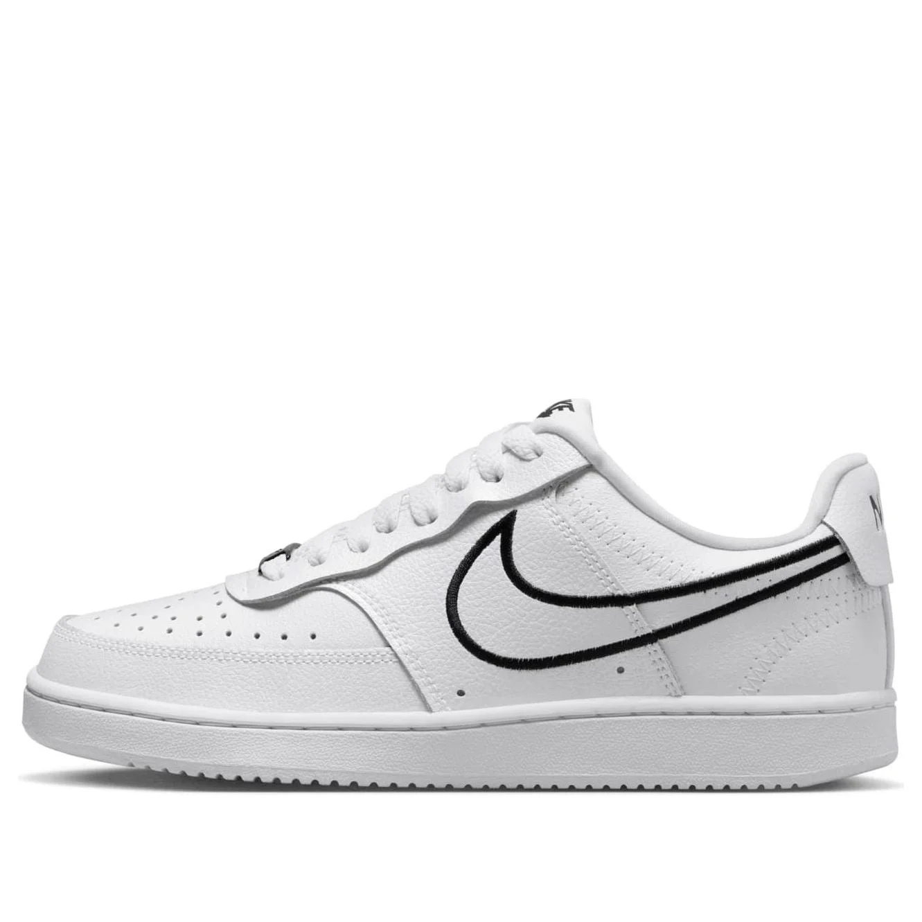 (WMNS) Nike Court Vision Low Premium 'White Black' FZ0637-100 - 1