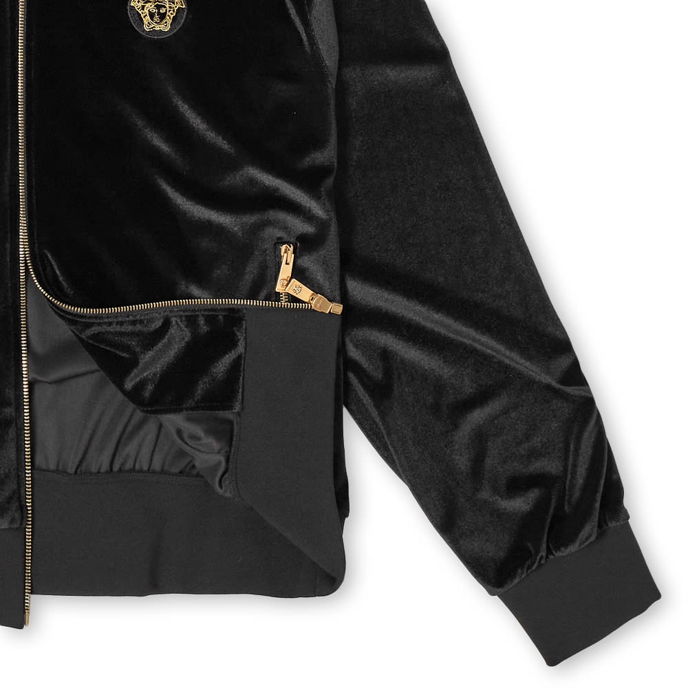 Versace Embroidered Medusa Velour Track Jacket - 2