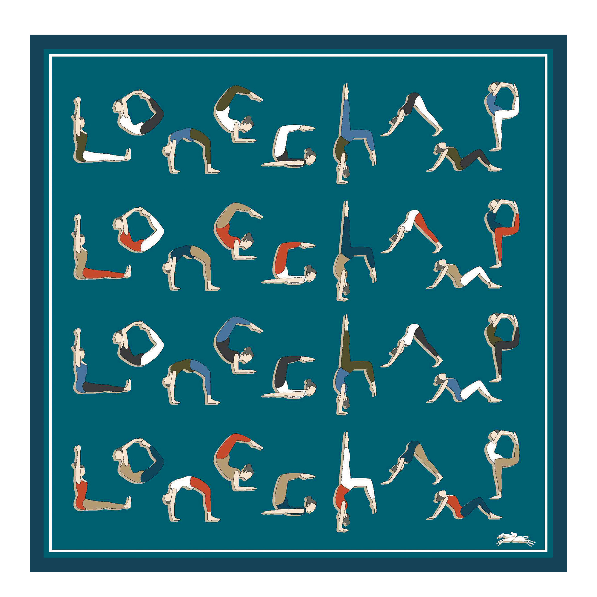 Yoga Silk scarf 50 Peacock - Silk - 1