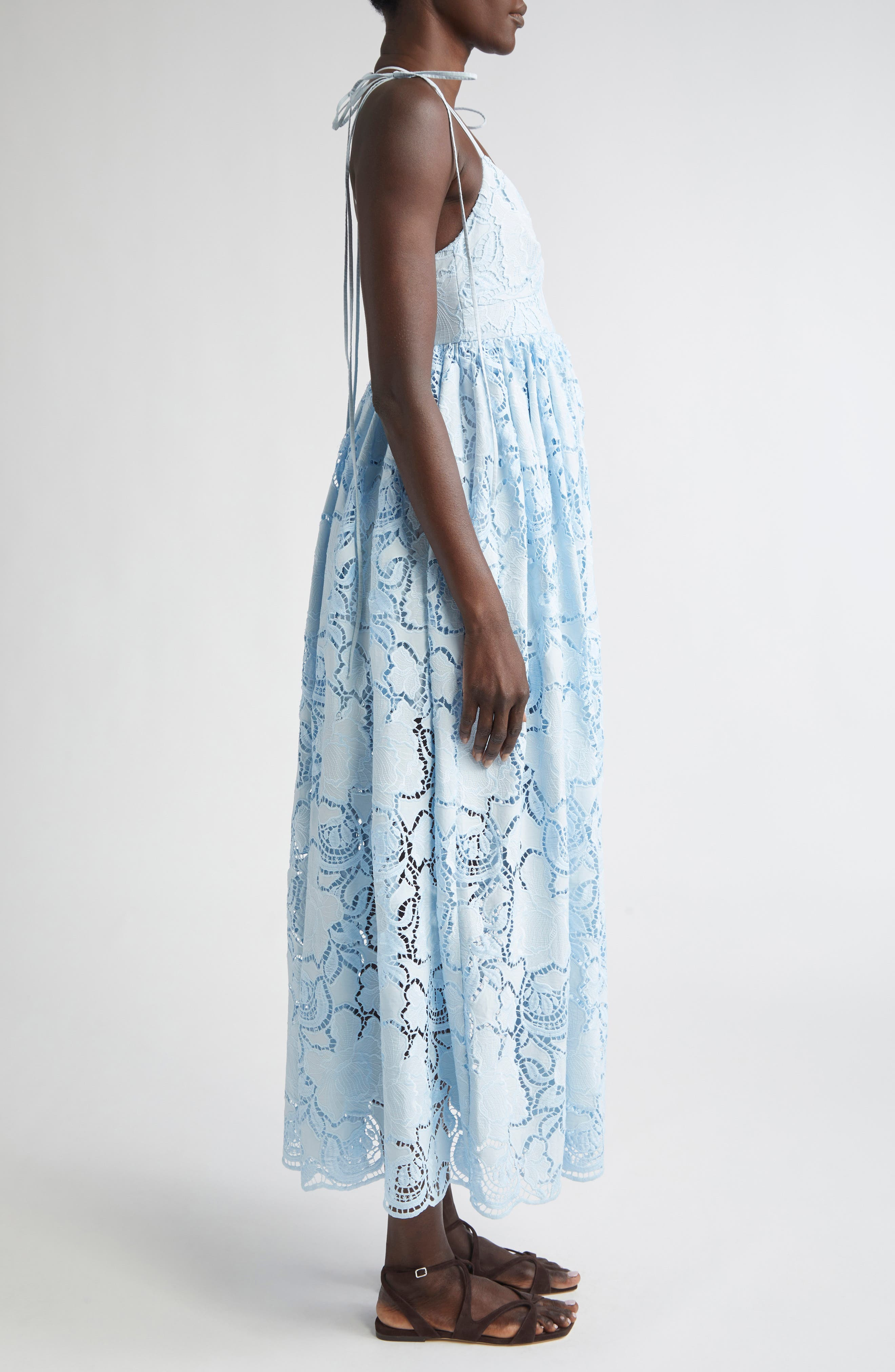 Erdem Cutwork Embroidered Dress in Dream Blue at Nordstrom - 3